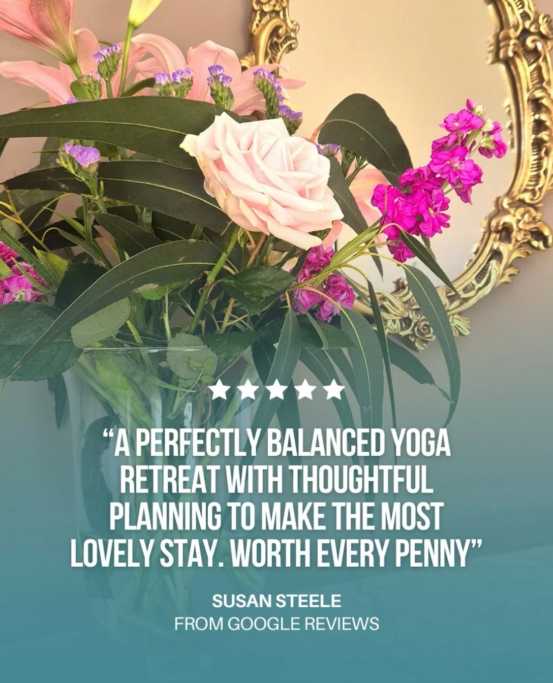 Read the full review 👇🏻
&ldquo;A perfectly balanced yoga retreat with thoughtful planning to make the most lovely stay. The food was beautifully prepared and presented with excellent ingredients and a good choice. Accommodation is elegant and very 