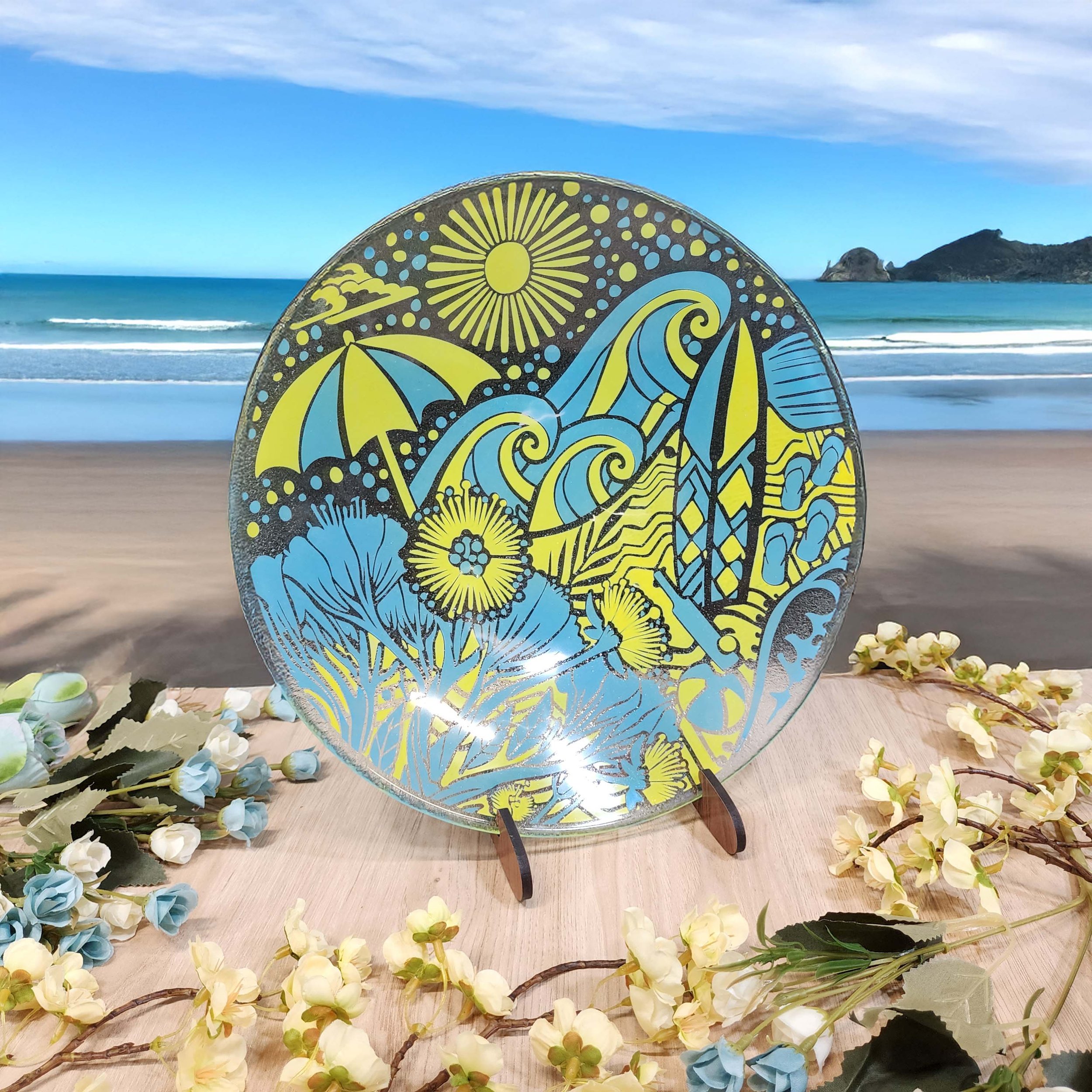 Kiwi Summer Glass Bowl Sky Blue Yellow.jpg