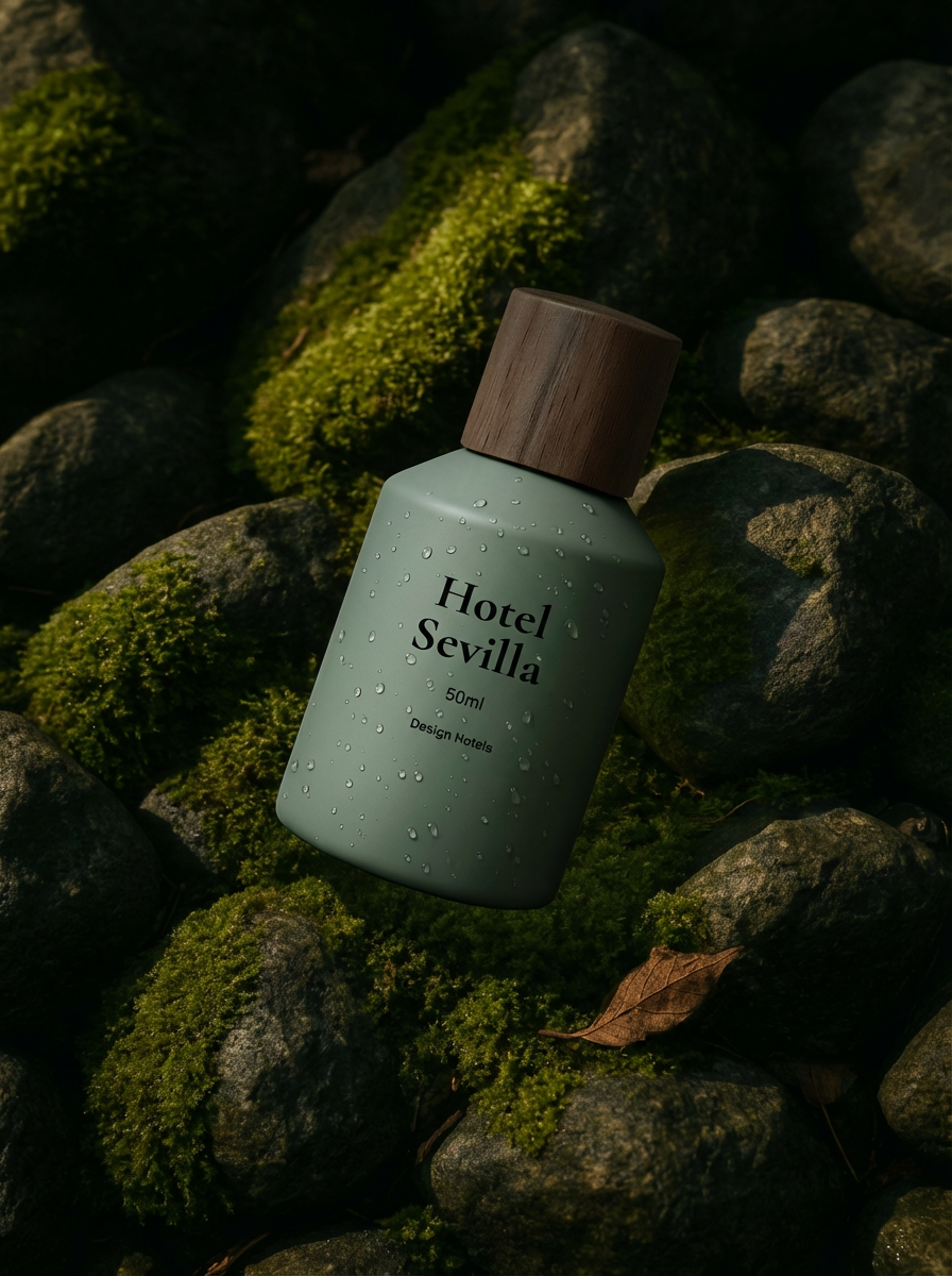 Firefly_Using the first image's perfume bottle design, create a commercial photo that resembl 827355 (1).png