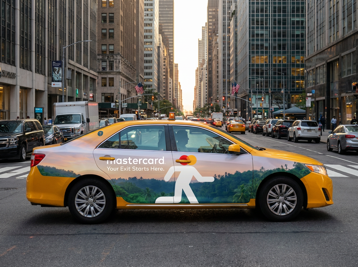 Firefly_Gemini Flash_create a taxi wrapping ad using the image attached.  378497.png