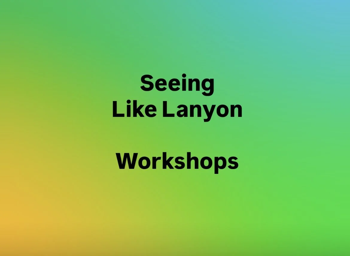 Week 1 : Seeing Like Lanyon - Ticket