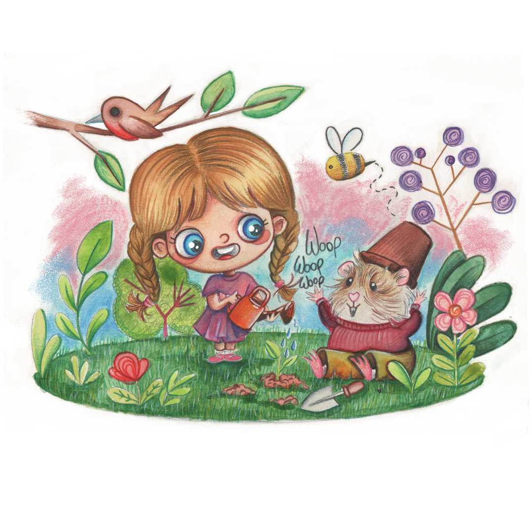 Little lolly in her garden 