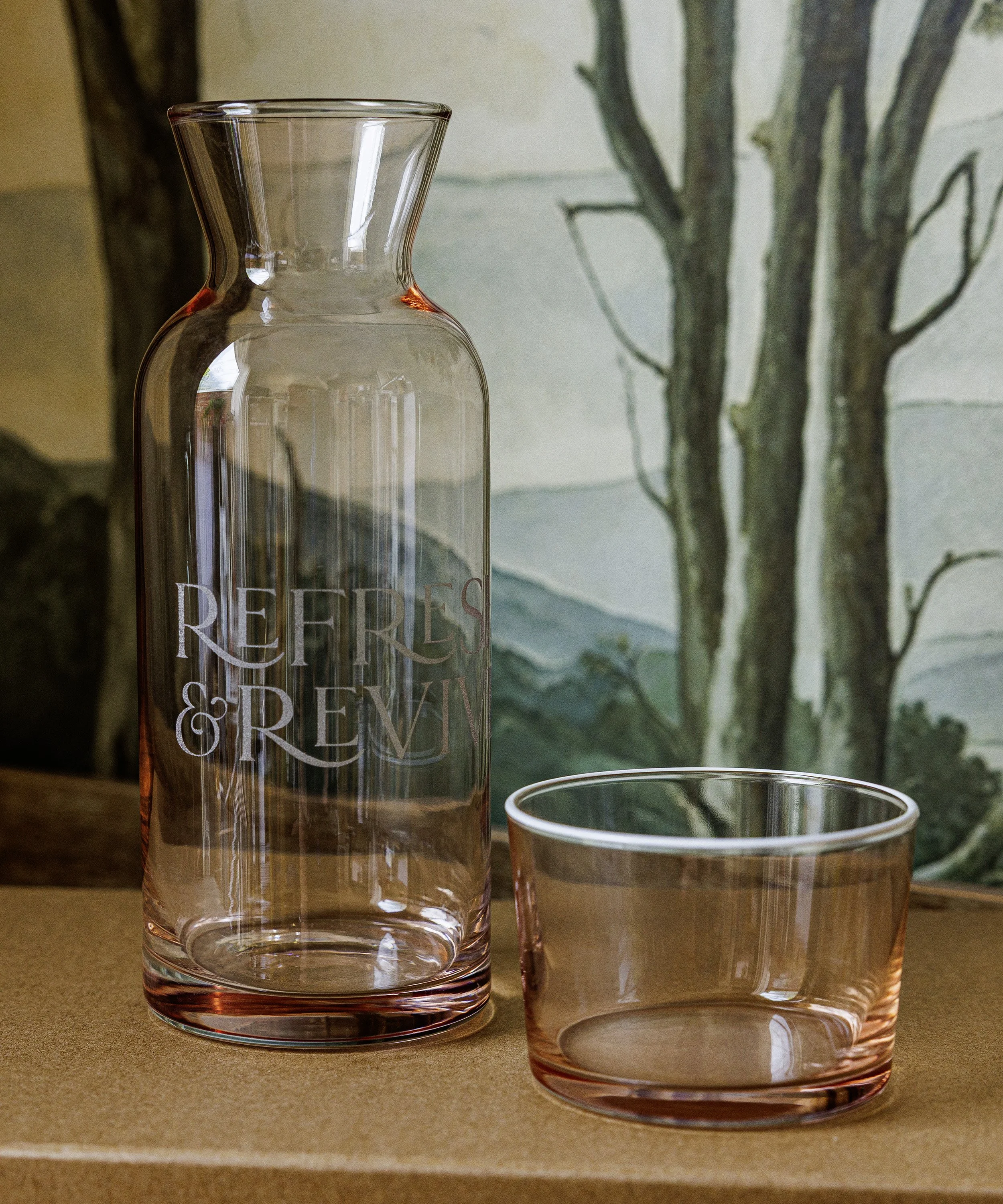 Pink bedside carafe and glass.jpg