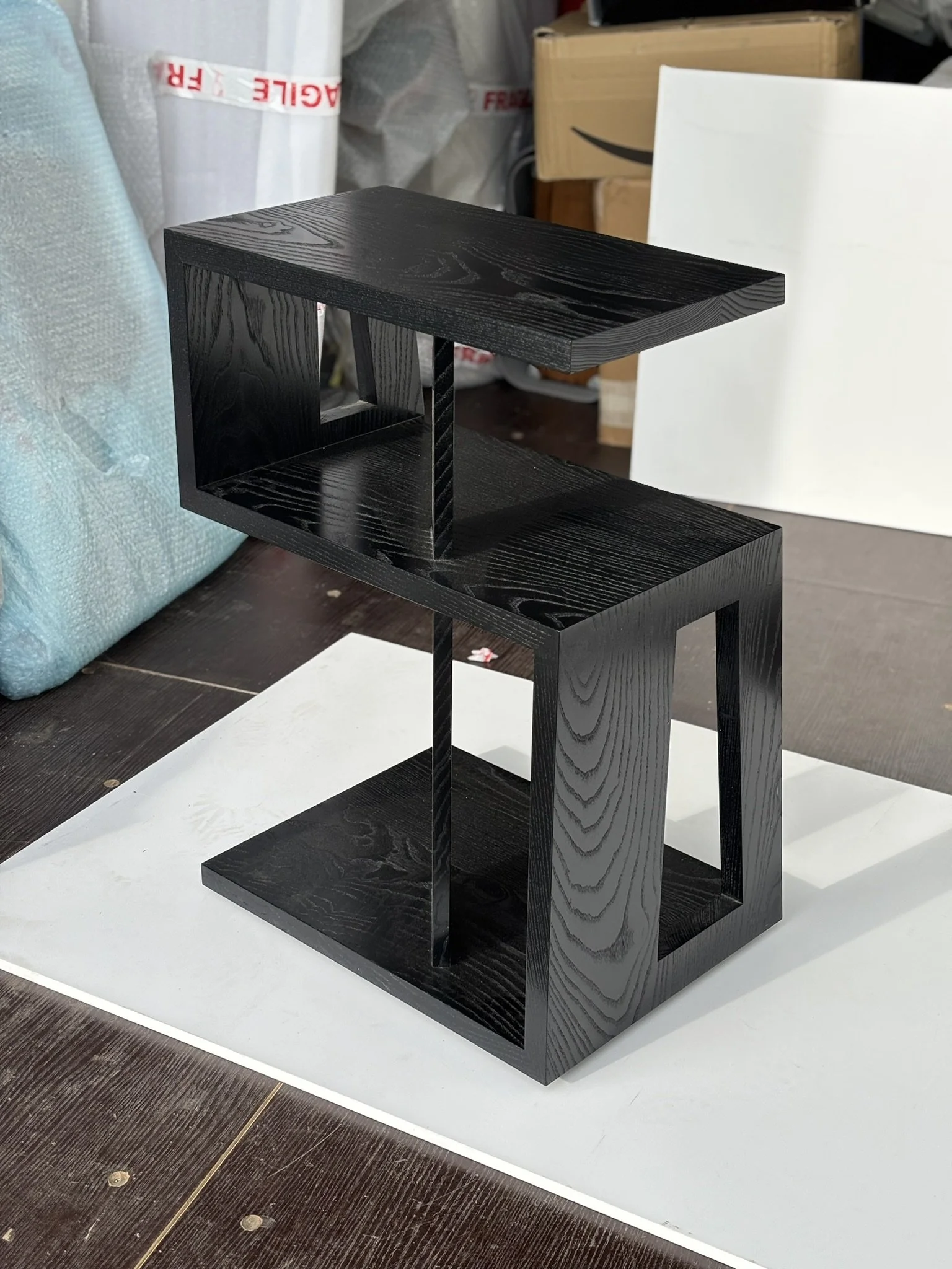 Black Ash Bedside Table