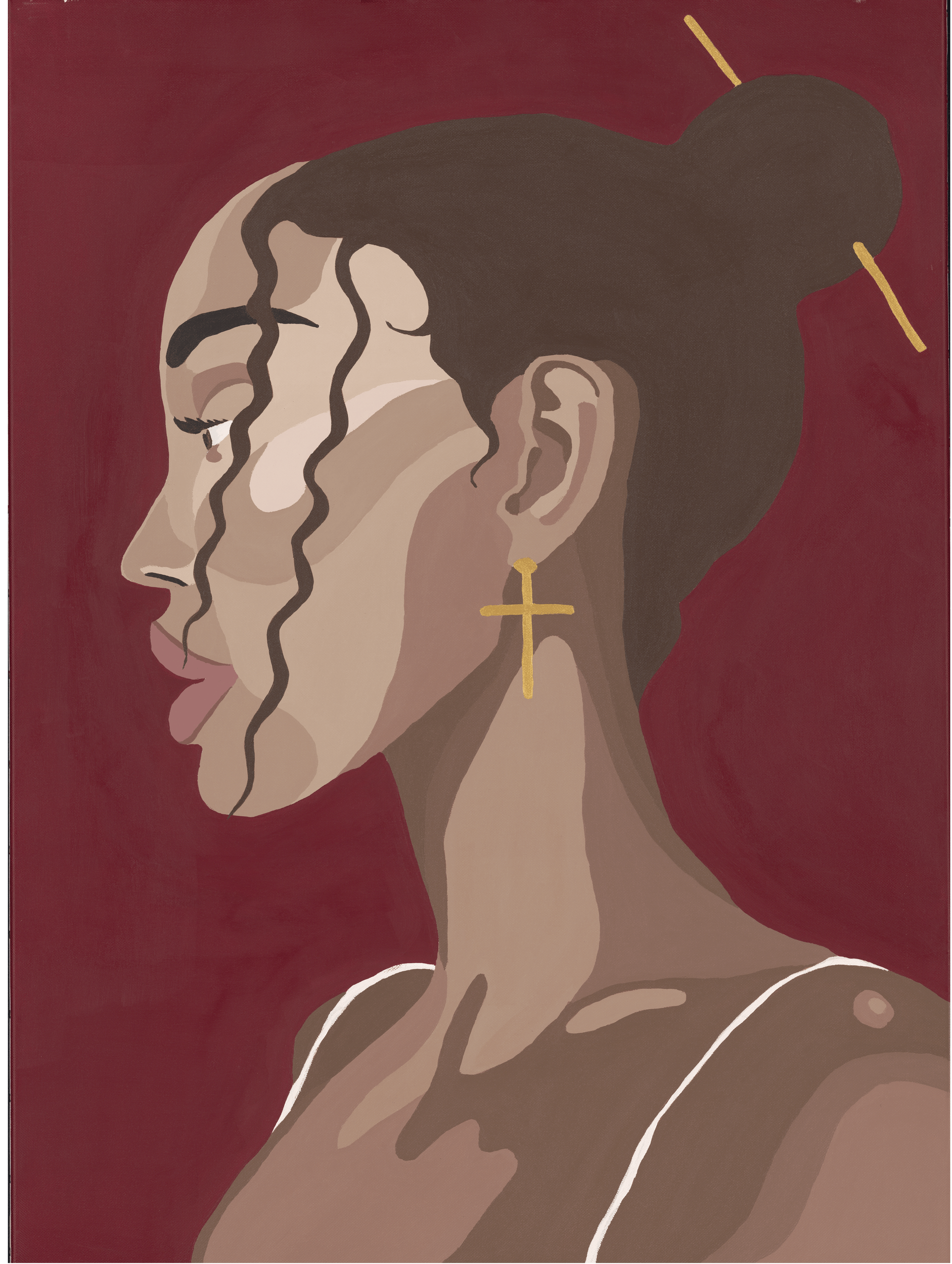 Aïko (Fille à femme) - 2025 - 85 x 65 cm - Disponible 