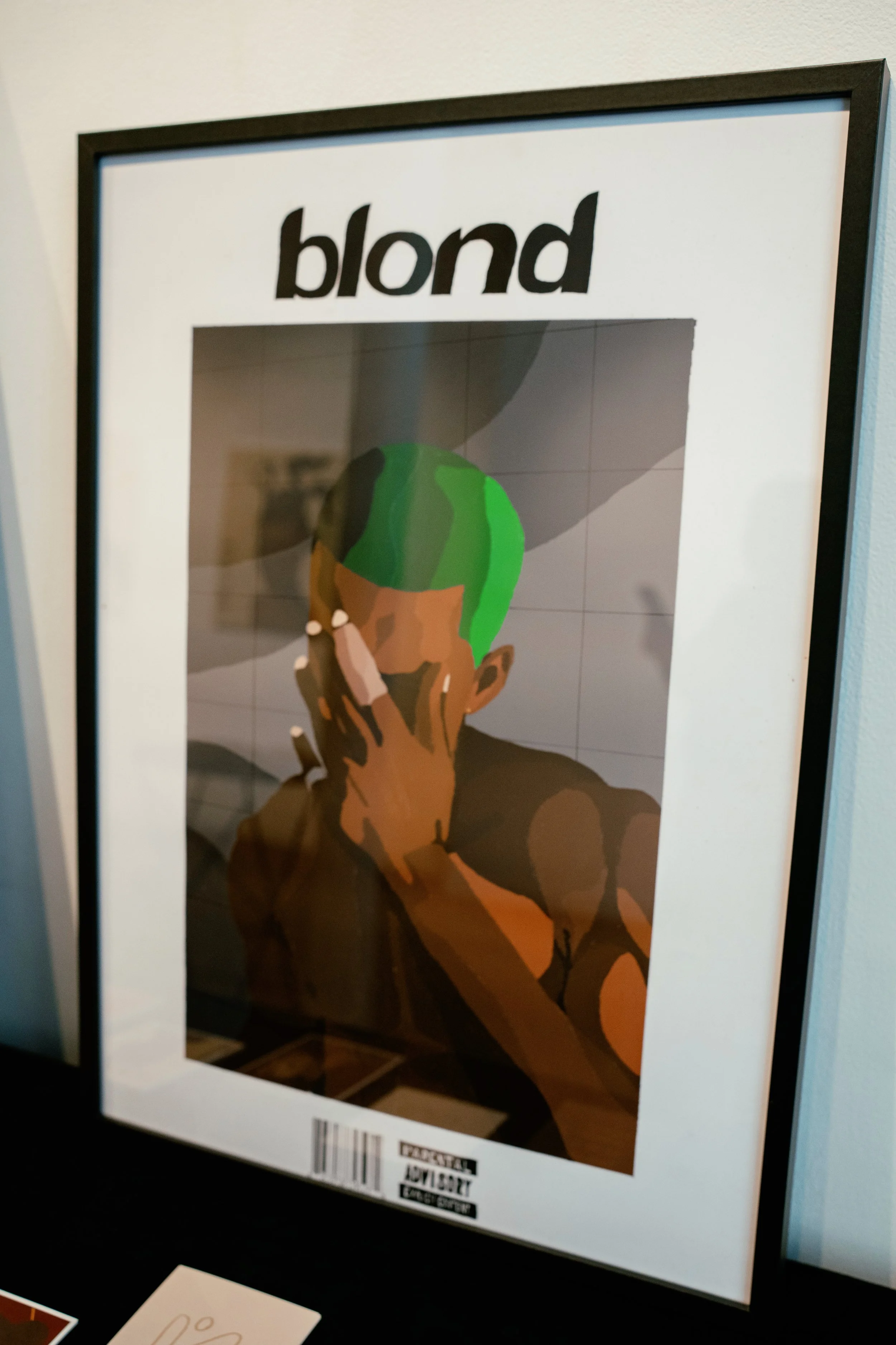 Frank Ocean, Blonde, Art urbain, Peinture acrylique, Musique R&B, Décoration contemporaine.