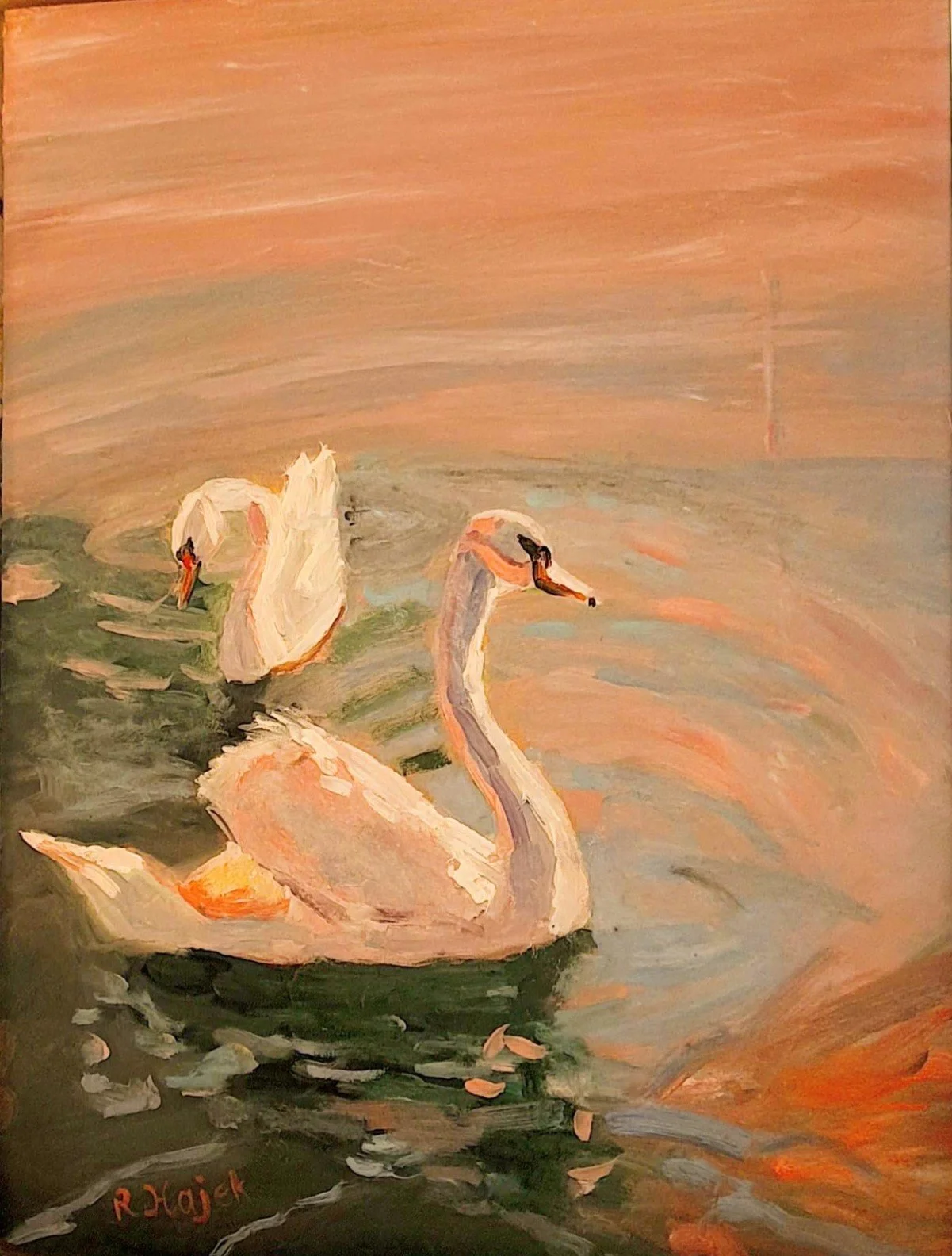 10 2024, Zwei Seelen, ein Wasser, Öl auf Platte, 30 x 40, 11,81 x 15,75 in, Preis 570,00 €.jpg