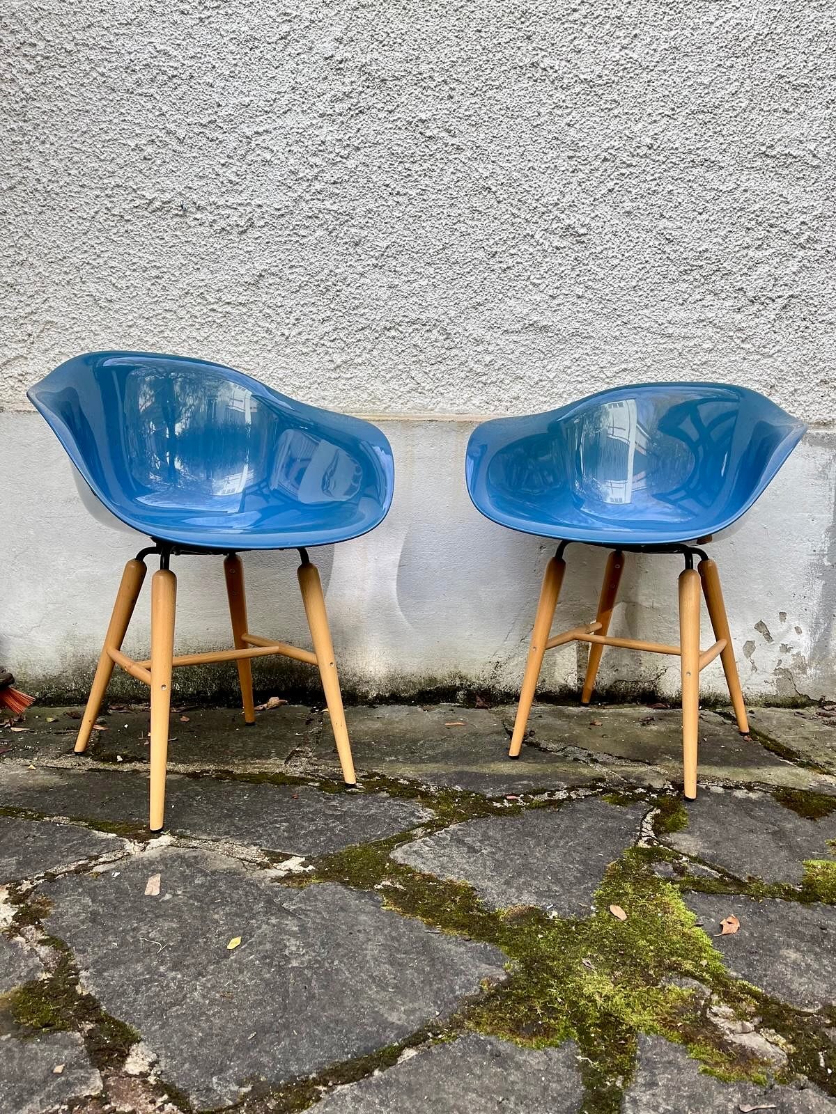For Sale &mdash;> Kare Design - Chair with Armrest Wood Marine | 2 gebrauchte Vintage Design St&uuml;hle von Kare Design mit g&auml;ngigen Gebrauchsspuren siehe Bilder - kein Versand / nur Abholung - M&uuml;nchen Laim - weitere Vintage Design M&ou