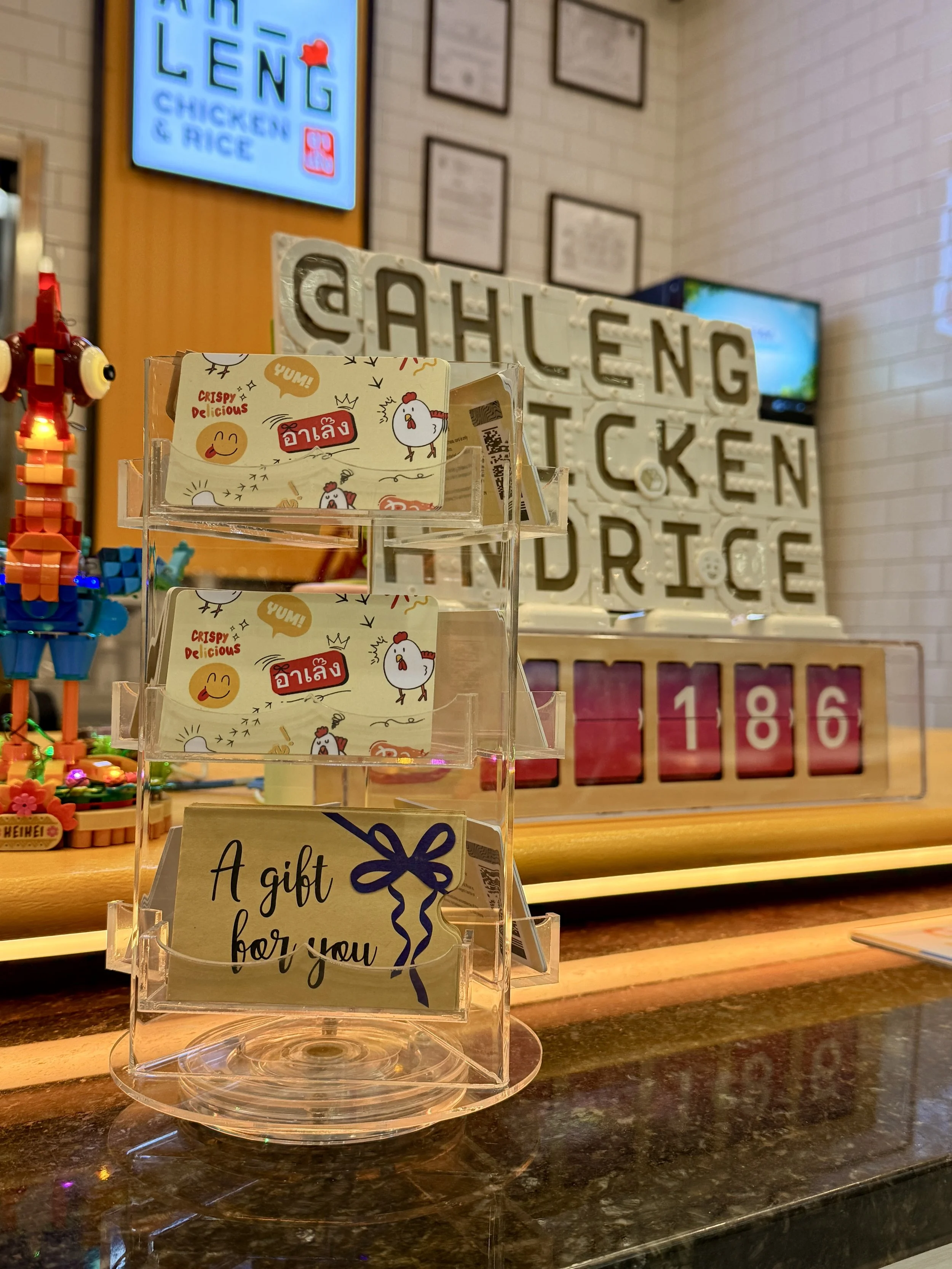 Ah Leng gift card display