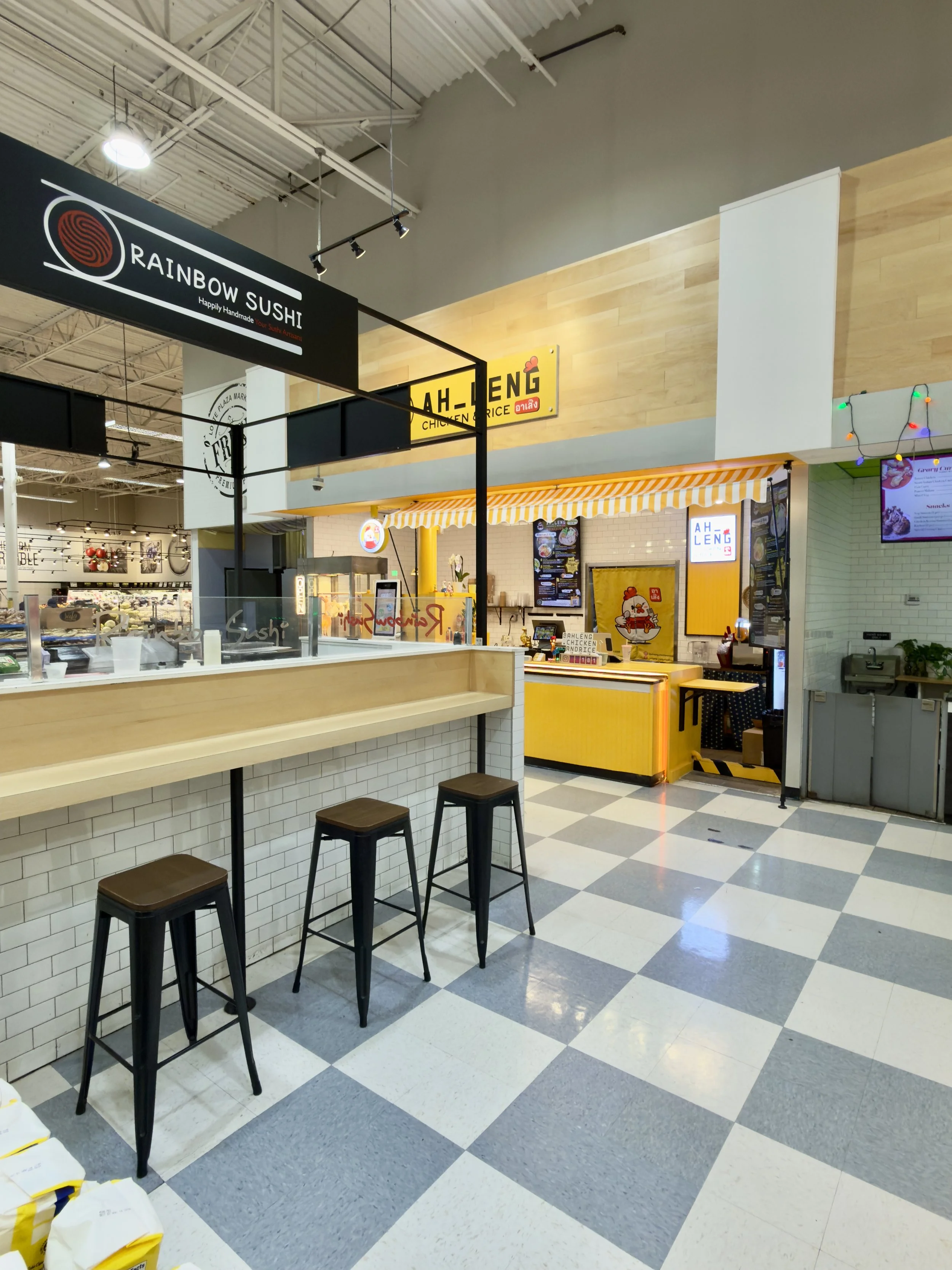 Bar seats (behind the sushi shop) for Ah Leng customer who want to enjoy our Chicken Rice while it's hot.