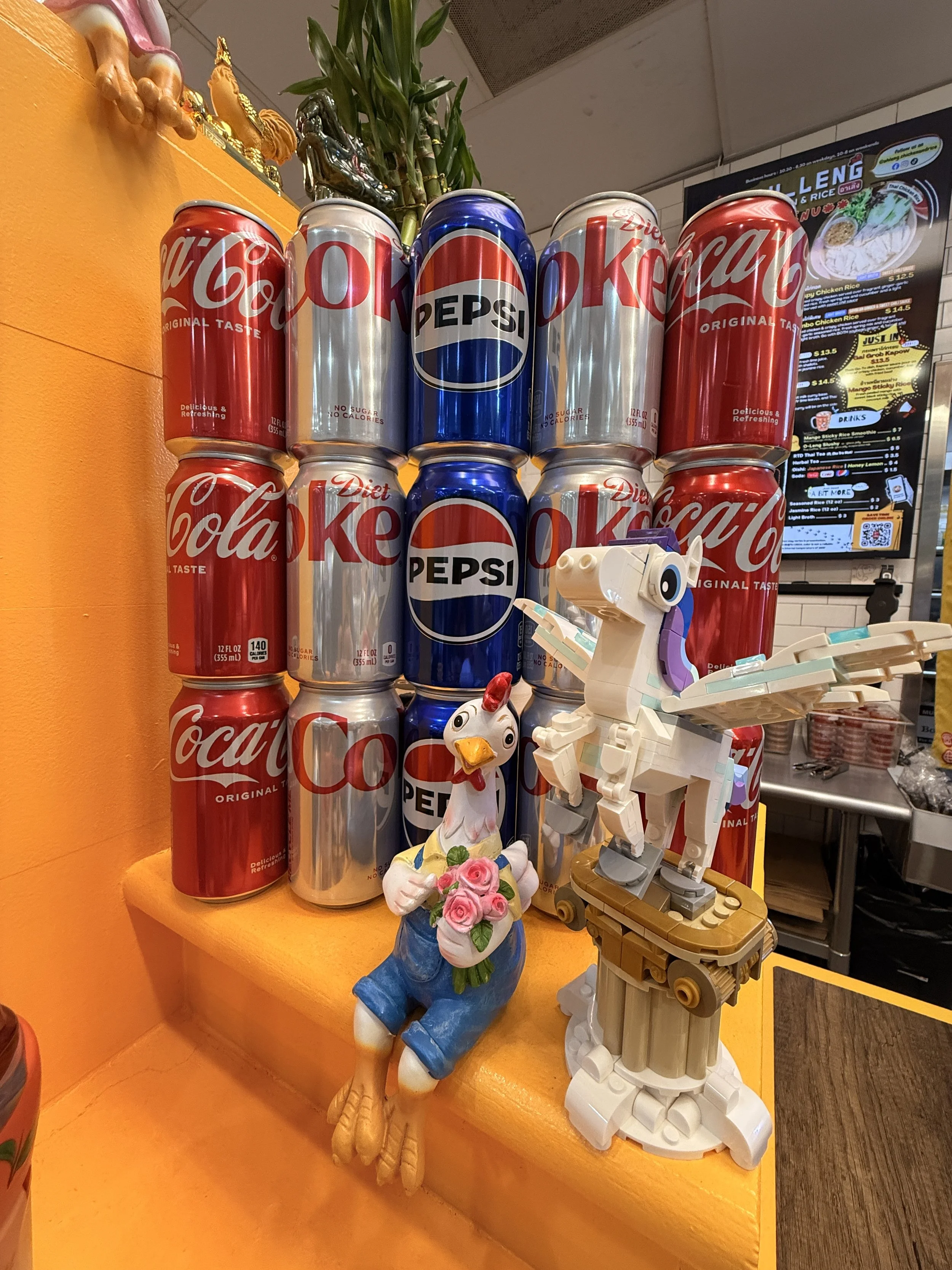 The soda display to be rotated Thailand flag