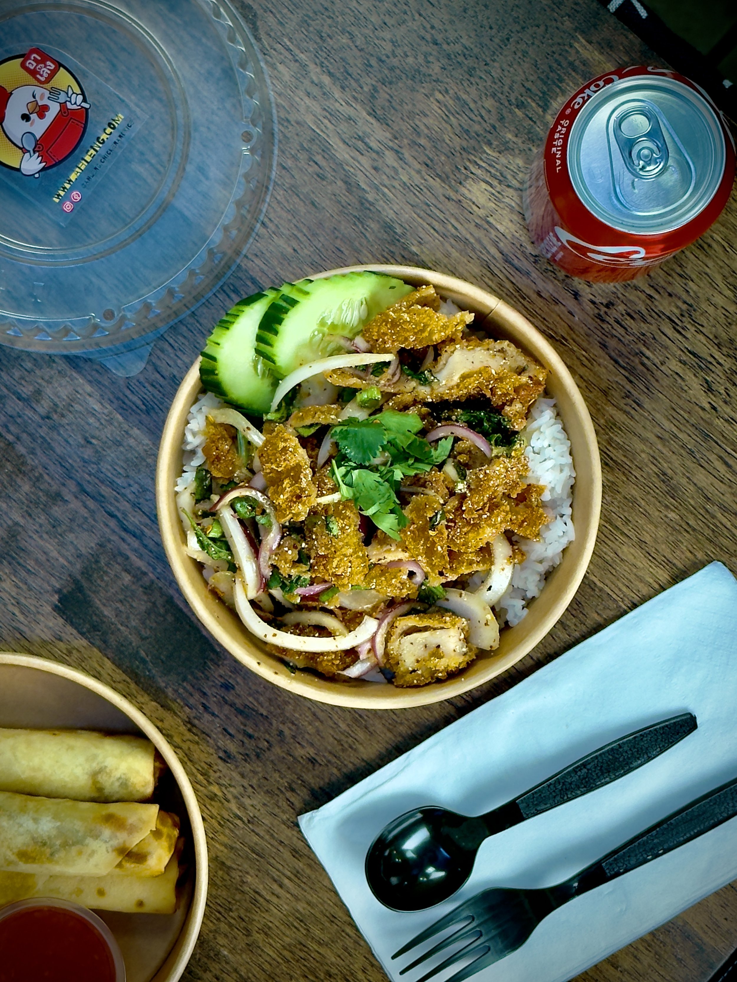 #4 Spicy lime chicken rice from the top