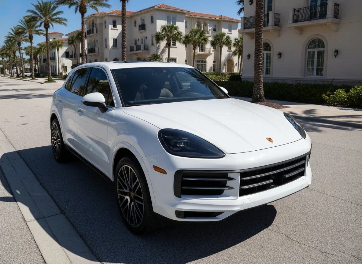 Sarasota Motor Club - Porsche Cayenne S rental Sarasota - White Porsche Cayenne S luxury SUV available for rental in Sarasota