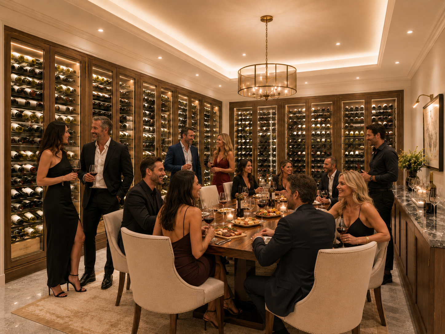 The private dining and tasting room