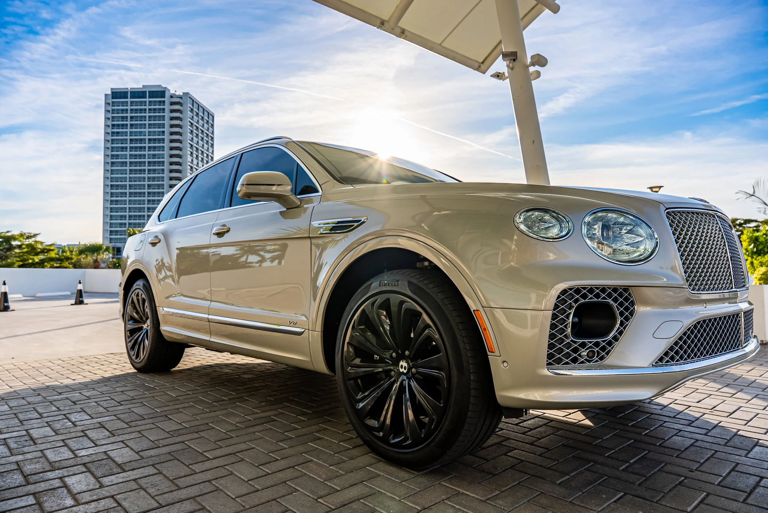 Sarasota Motor Club - Bentley rental Sarasota - Silver Bentley Bentayga luxury SUV available for rental in Sarasota