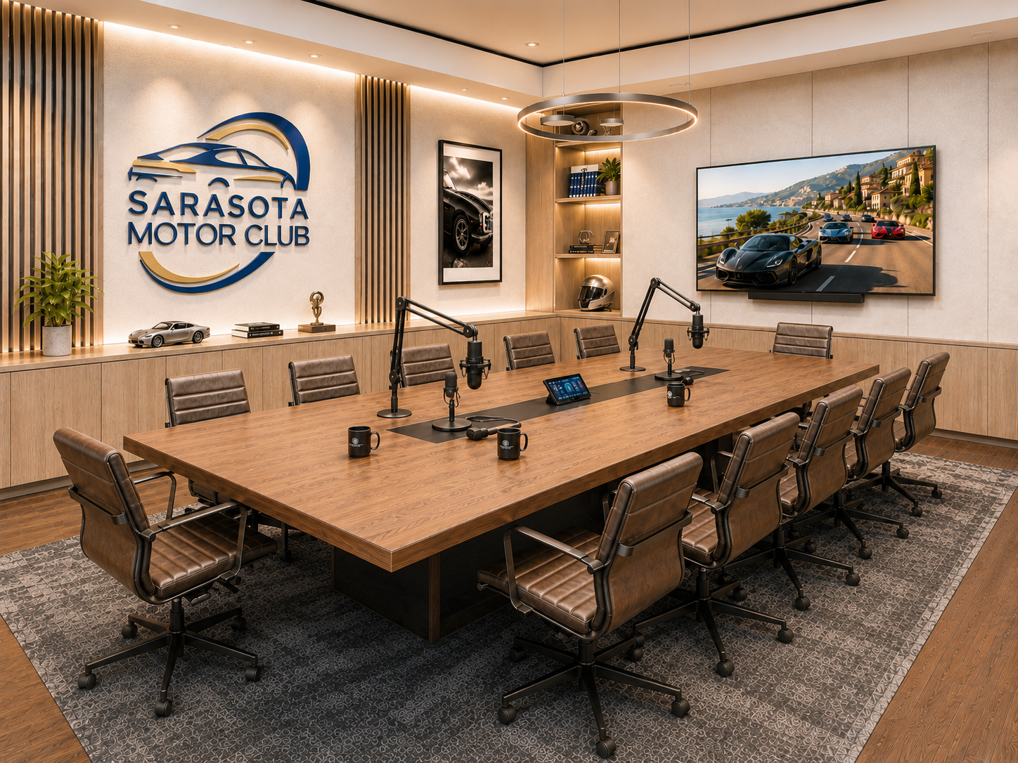 The conference room at Sarasota Motor Club