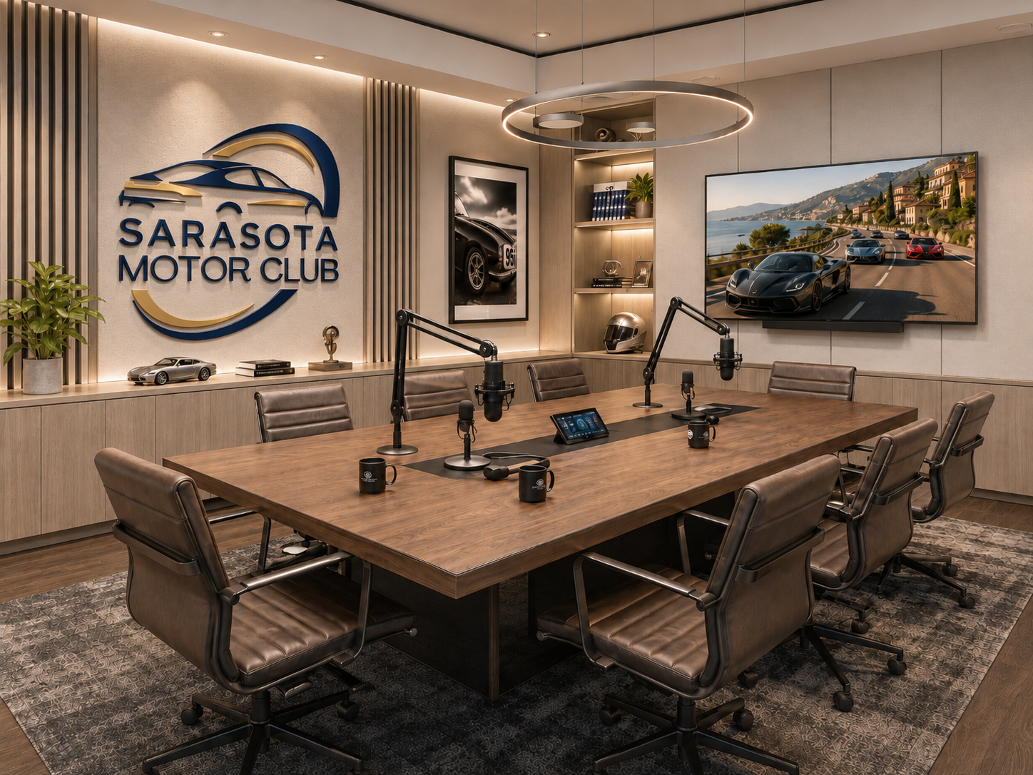 The conference and podcast room