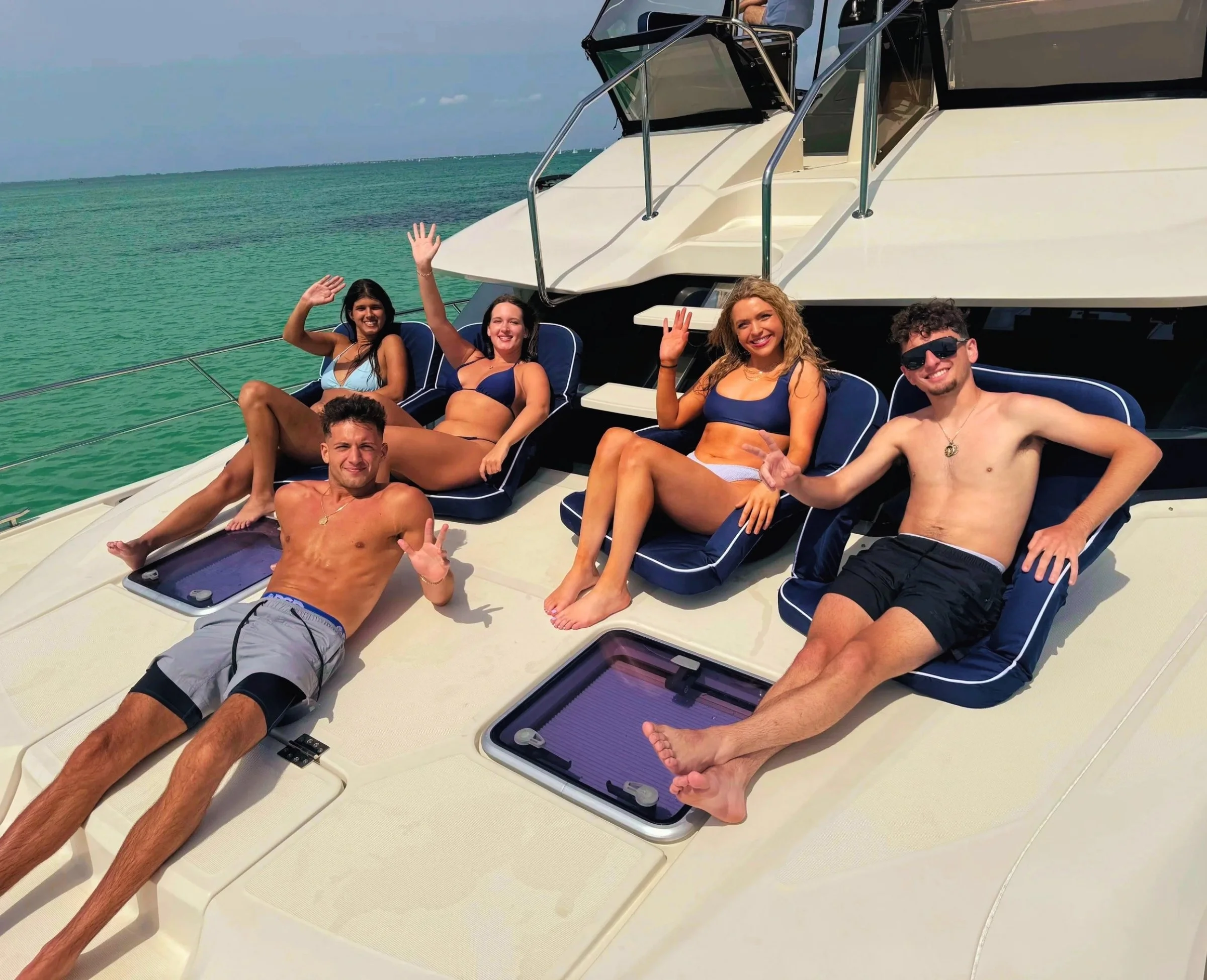 Guests aboard a Kokomo charter