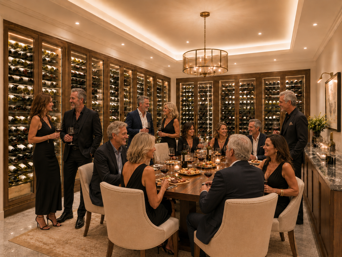 Intimate private dining and boardroom spaces