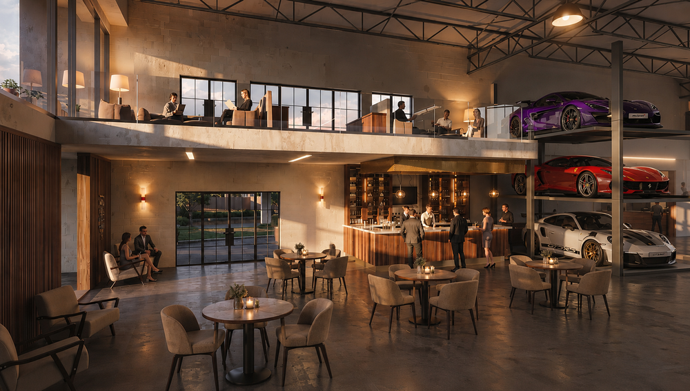 The bar and lounge seating