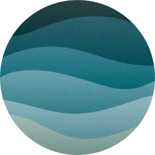 Abstract illustration of layered waves in shades of blue and teal.