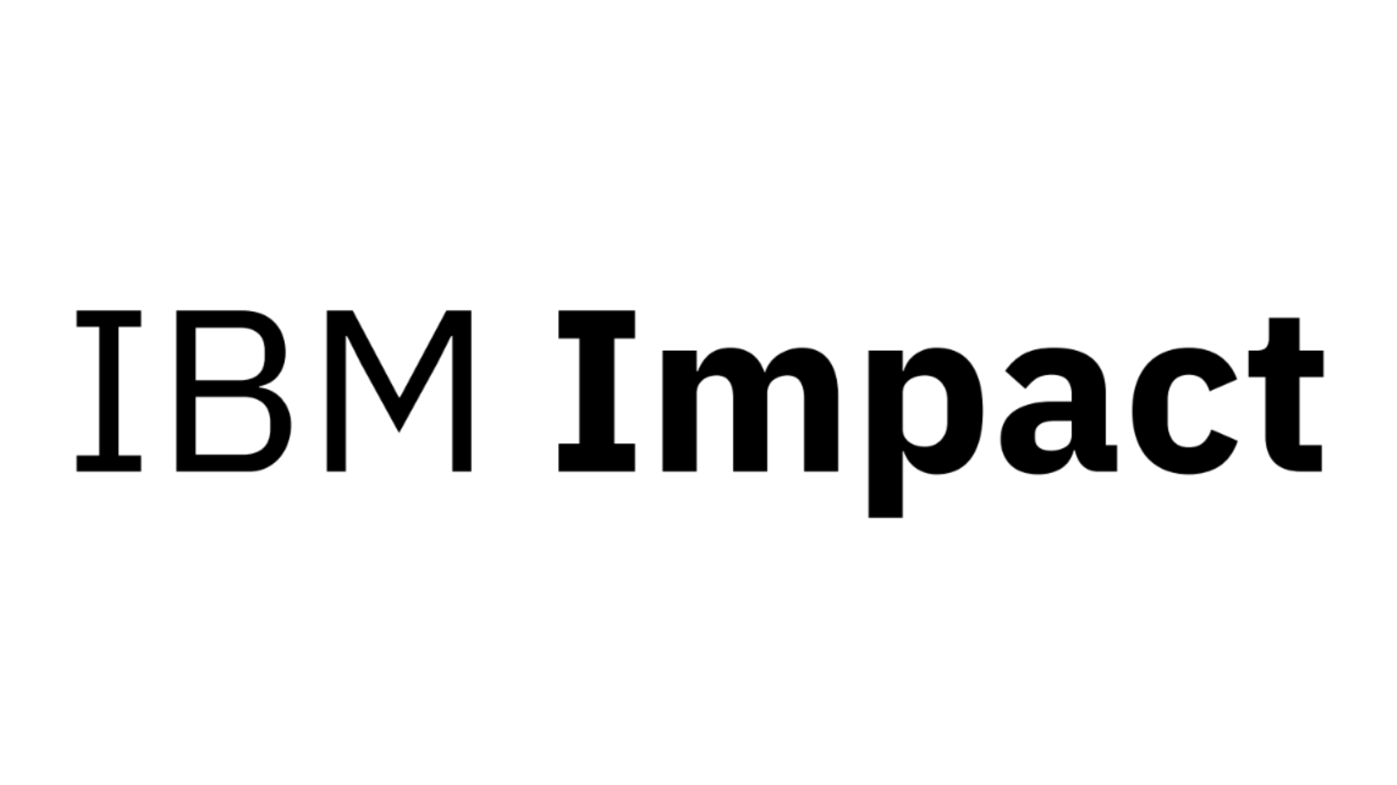 IBM Impact logo in bold black text on a white background