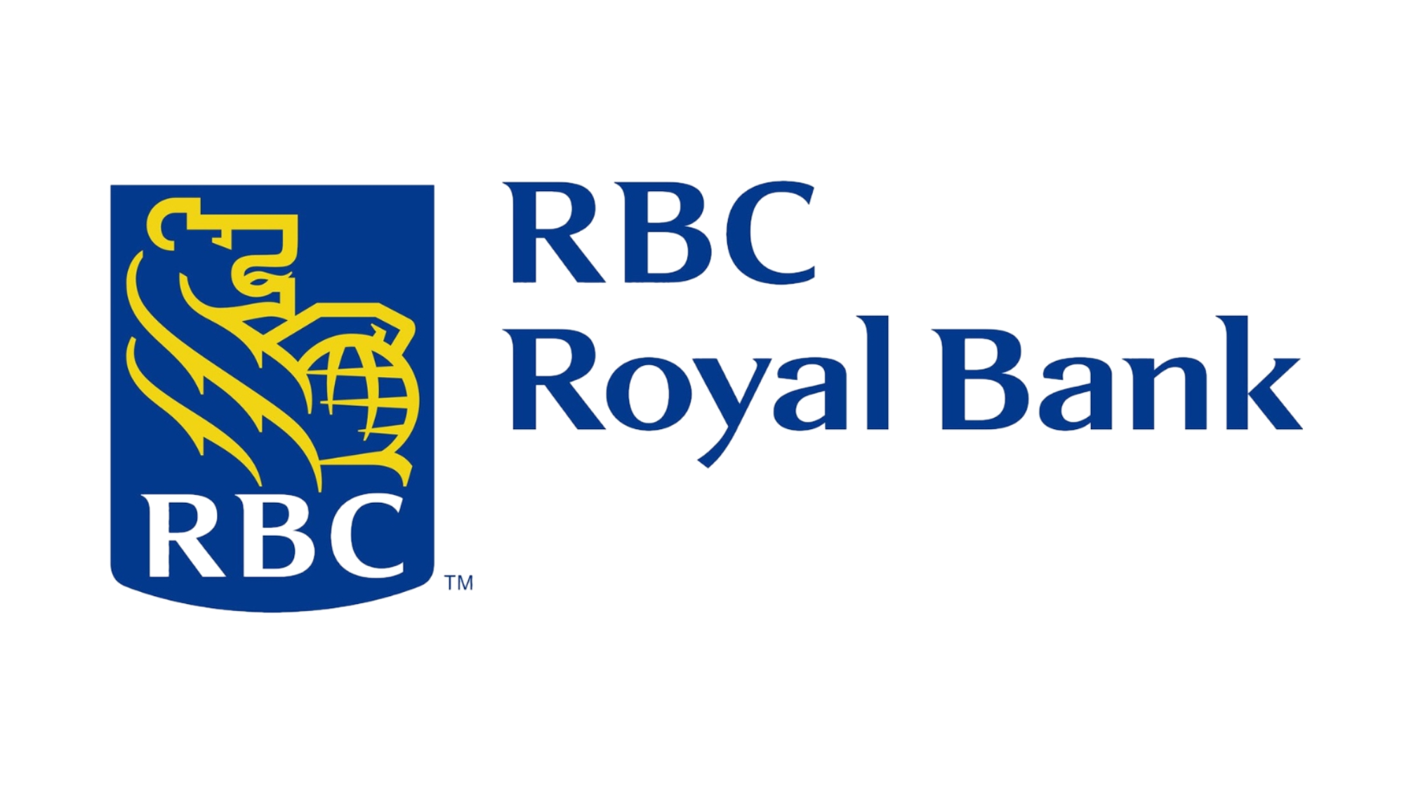 RBC Royal Bank logo with a blue shield featuring a yellow lion and globe, with the text "RBC Royal Bank" in blue to the right.