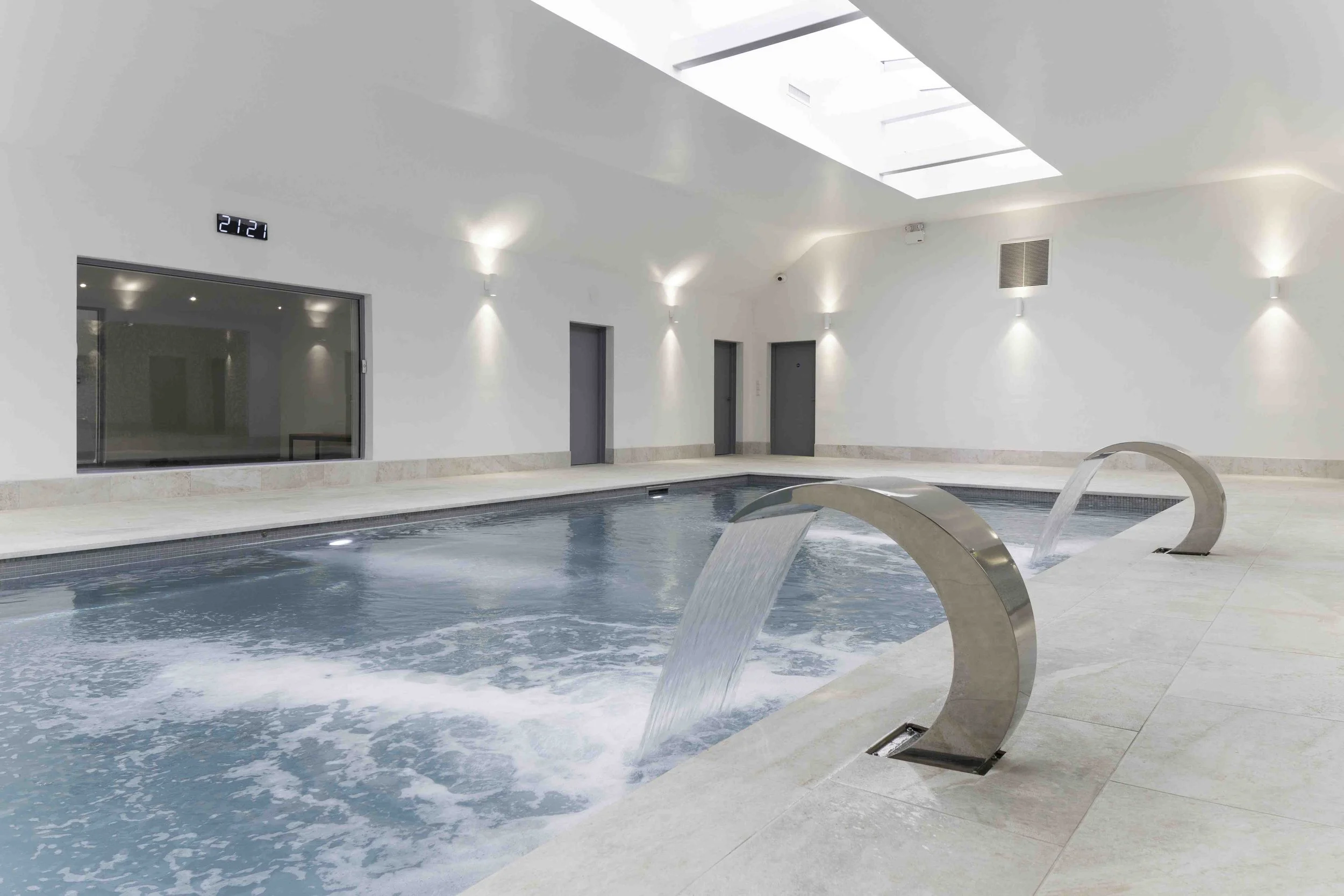 new build project for 'Letts Swim' swimming pool Suffolk, interior