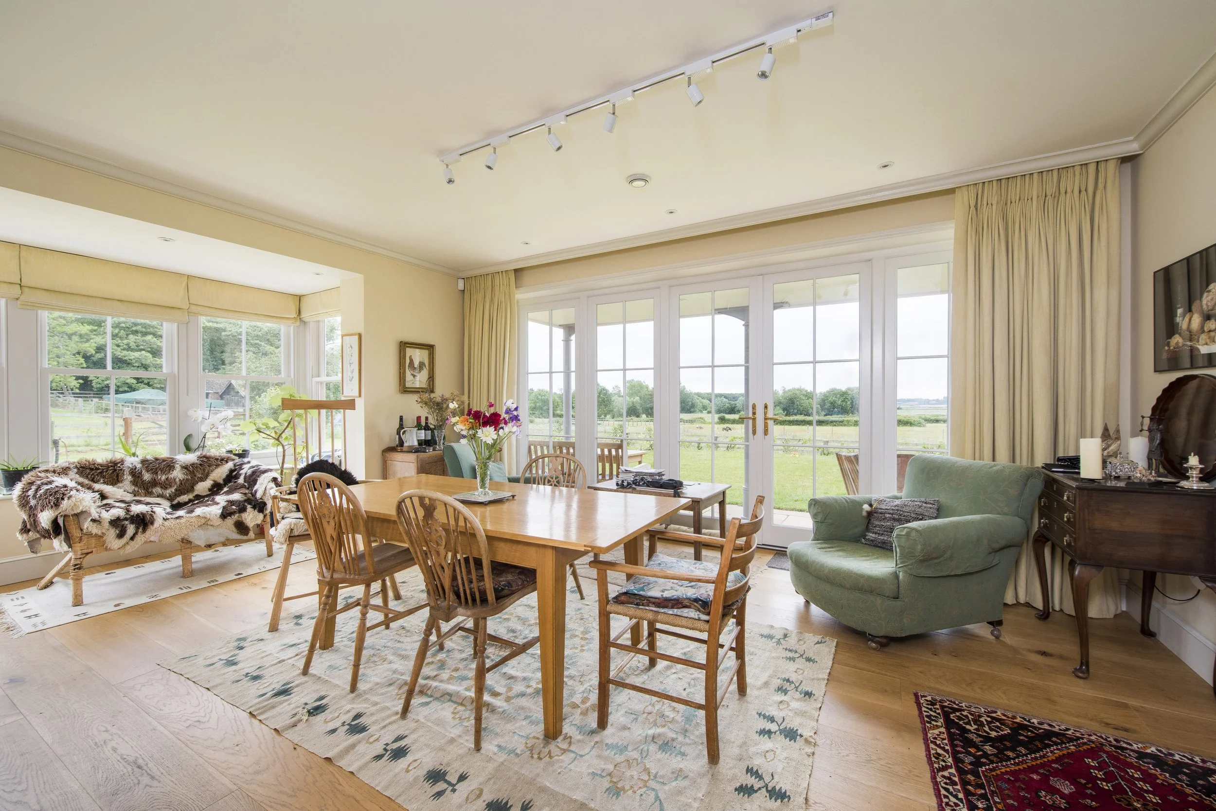 Arts & Crafts new build house dining room interior