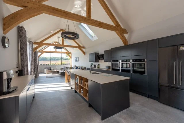 conversion & re-modelling of an existing grade II listed barn modern kitchen