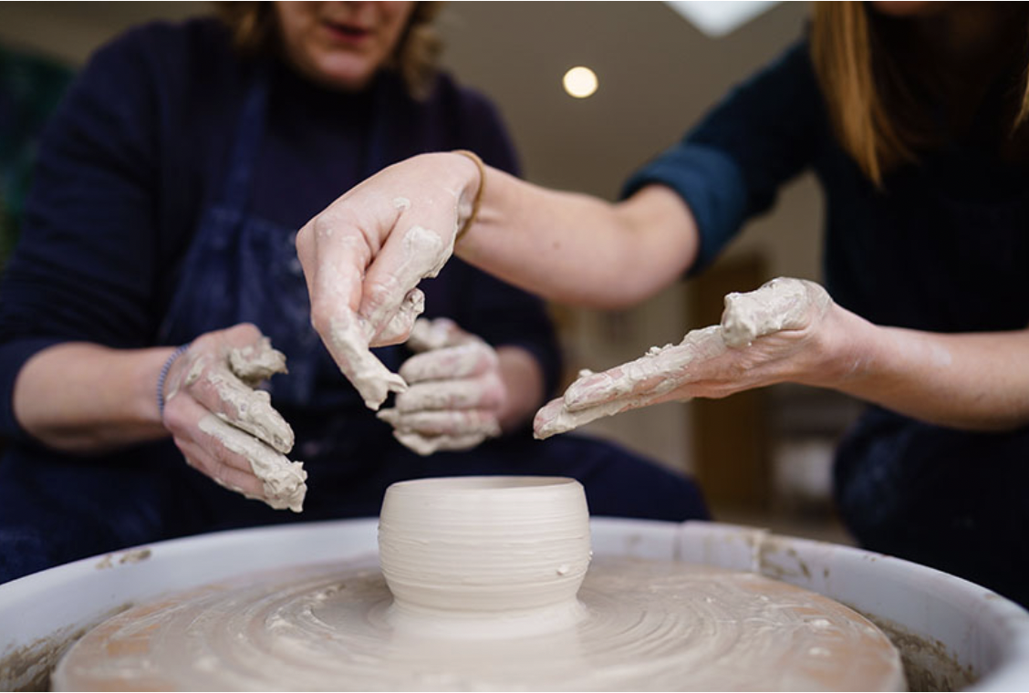 Artists Studio & Pottery Workshop hands making