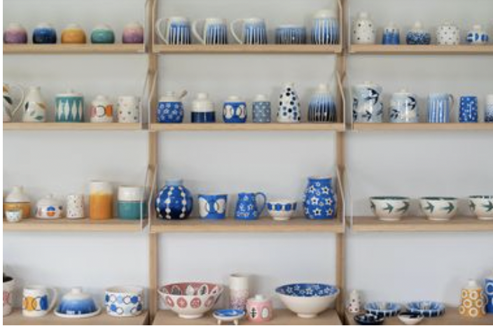 Artists Studio & Pottery Workshop shelves
