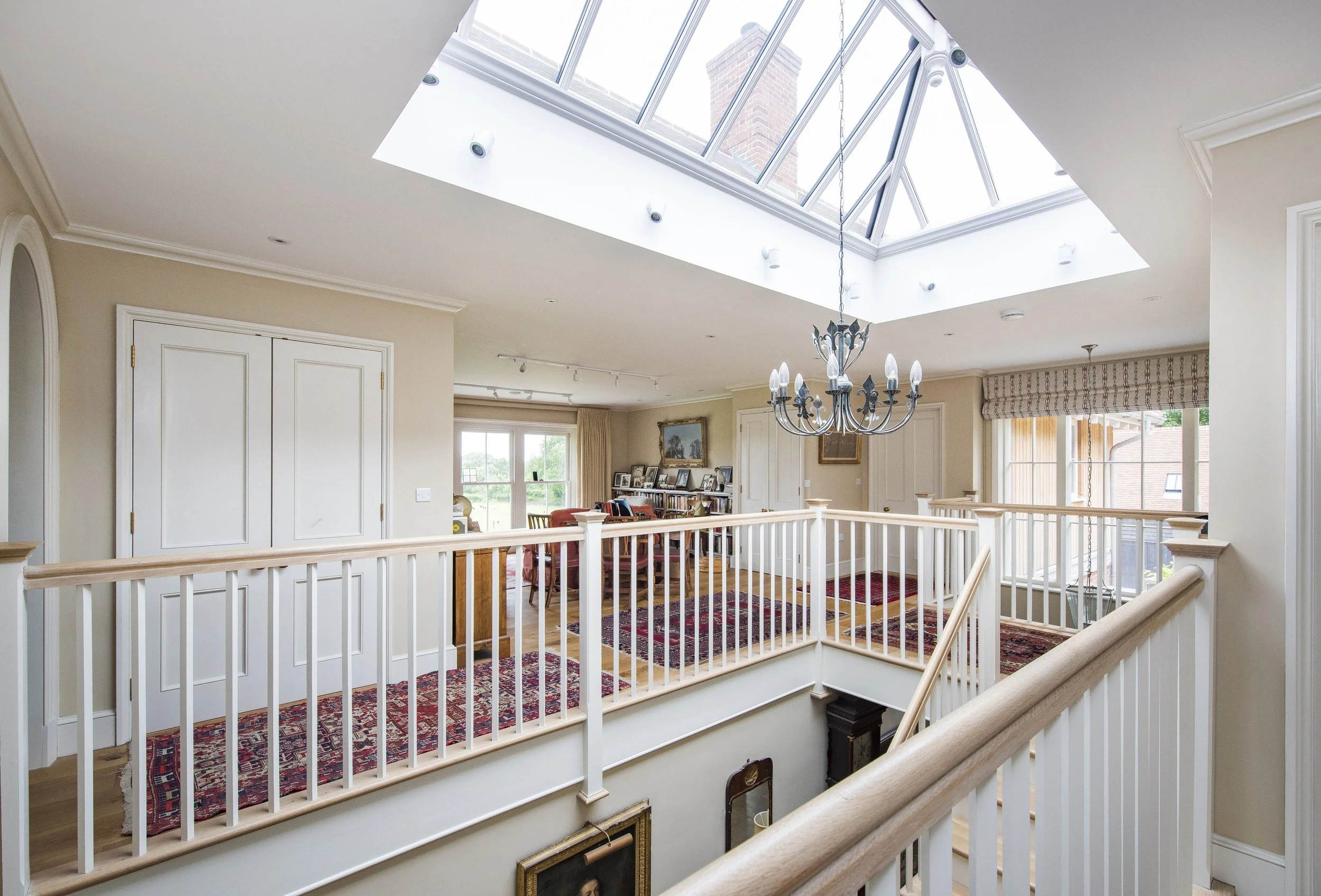 Arts & Crafts new build house interior landing