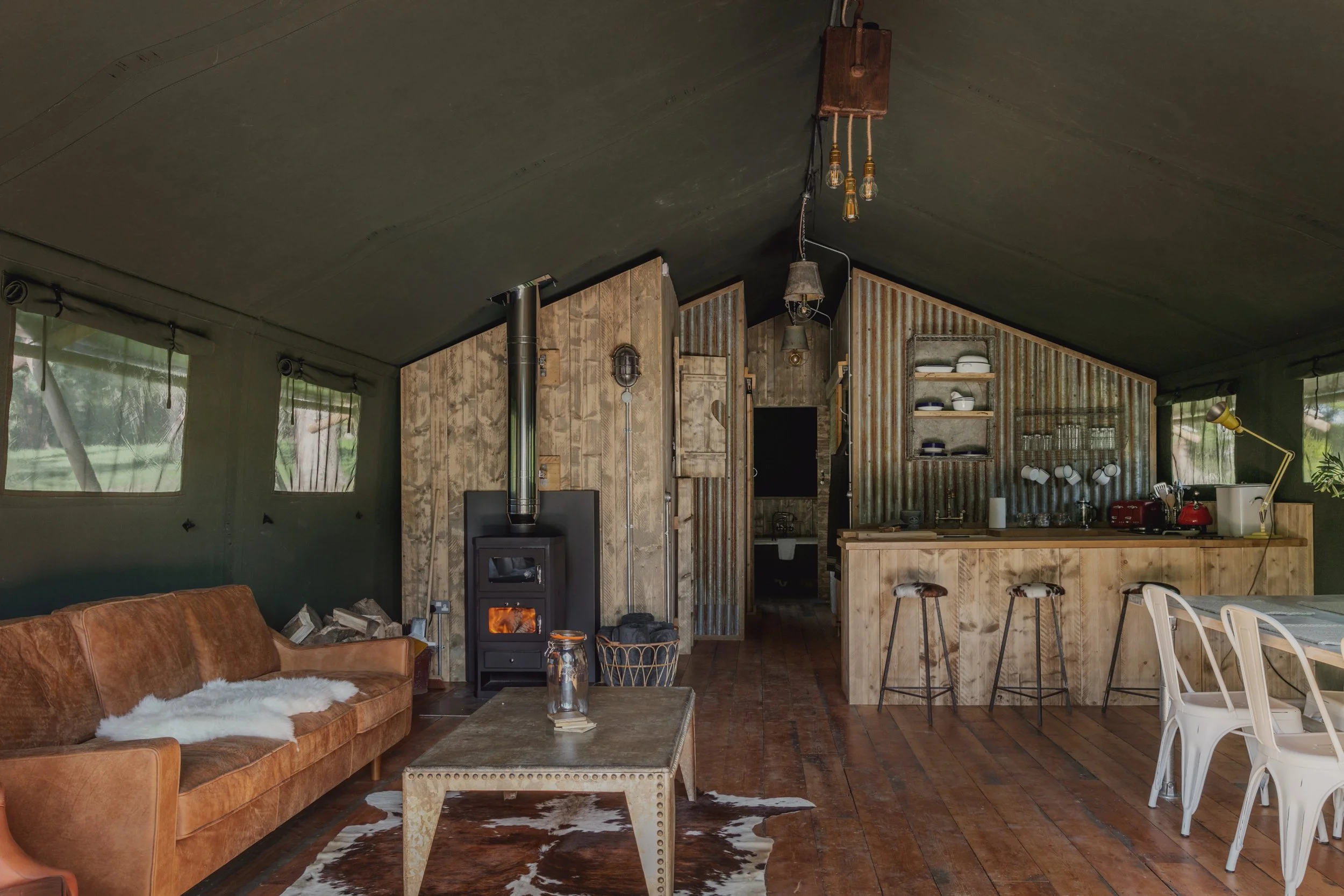 The Lost Garden Retreat, luxury holiday accommodation, interior cabin
