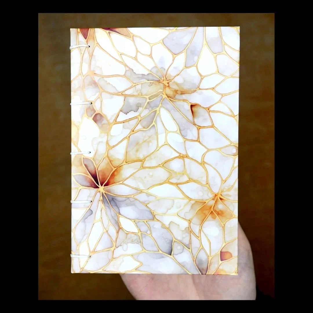 Carnet A6 - Marbrures de Noël - personnalisable