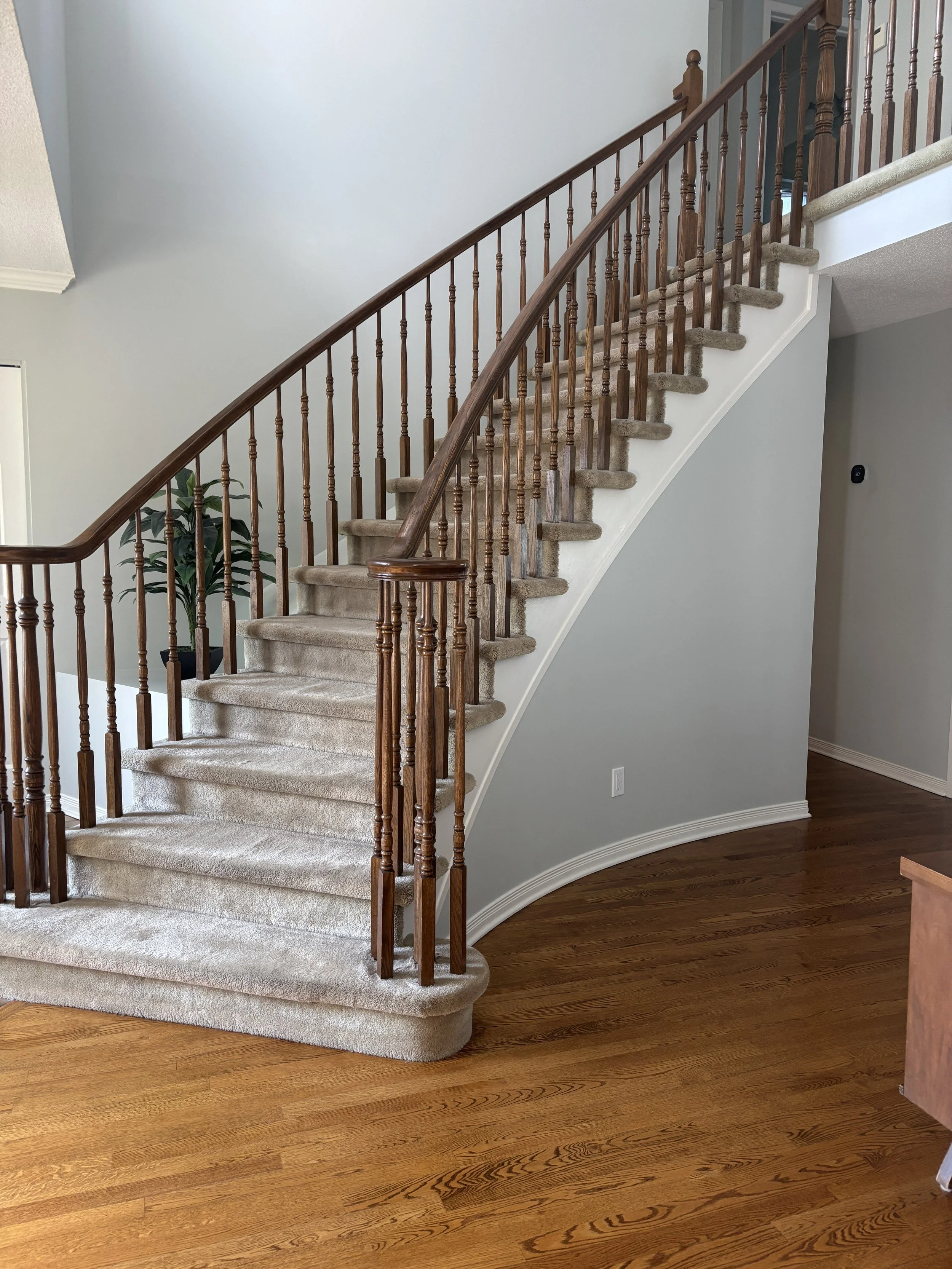 Ottawa interior designer before staircase photo