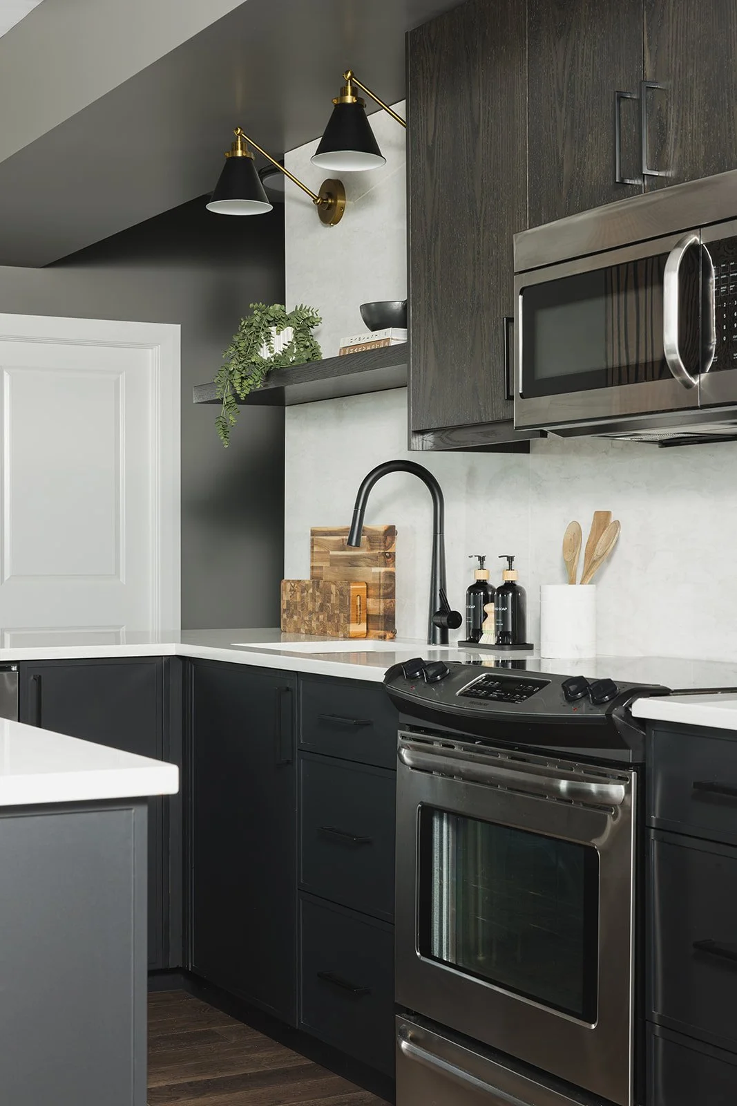 CPI Interiors Ottawa kitchen design with floating shelves