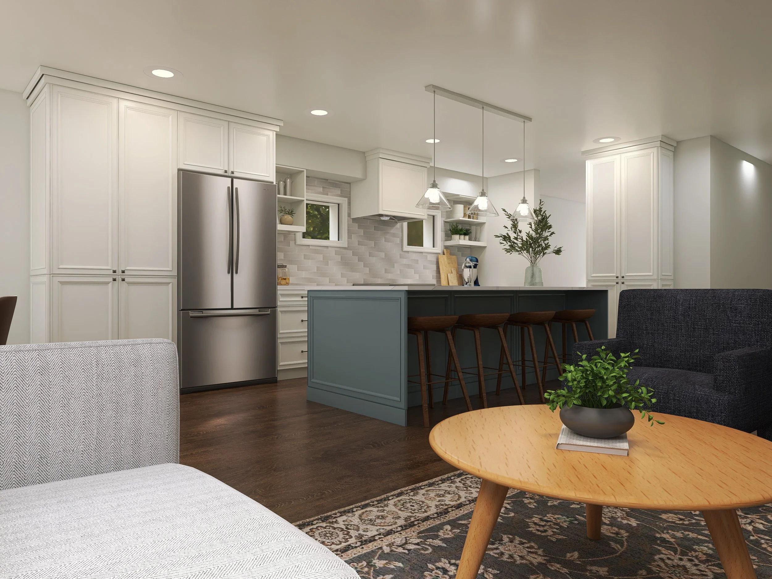 Ottawa Interior Design 3D Rendering Kitchen Renovation