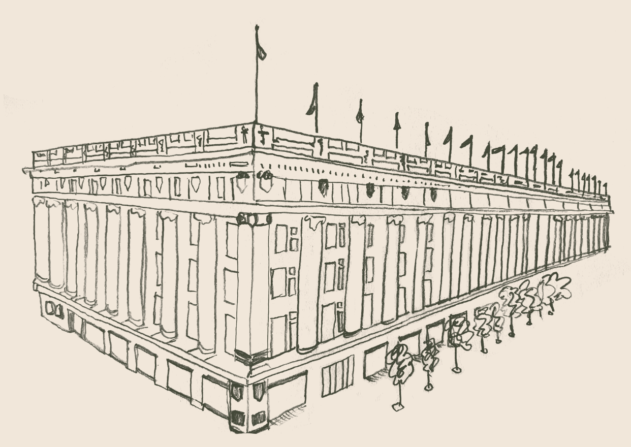 Bens Greengrocer selfridges illustration