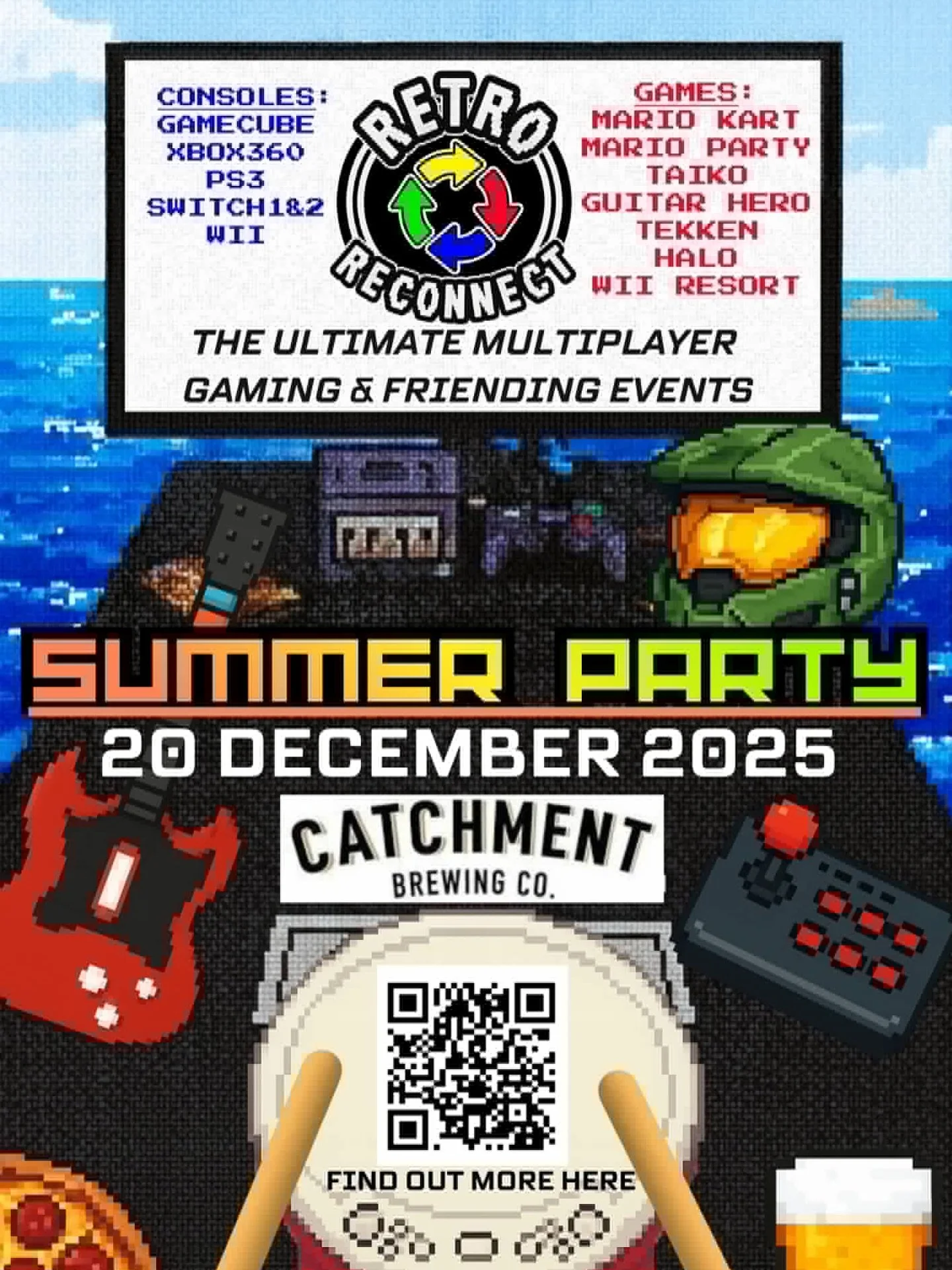 Summer Party 🏖️ Event Poster for yall to have a closer look 👀 Use Code: ROWLET10 for early bird promo at checkout - https://www.retro-reconnect.com.au/events/session-2-summer-party 🎟️

#brisbaneevents #thingstodobrisbane #beisbanegaming #friending