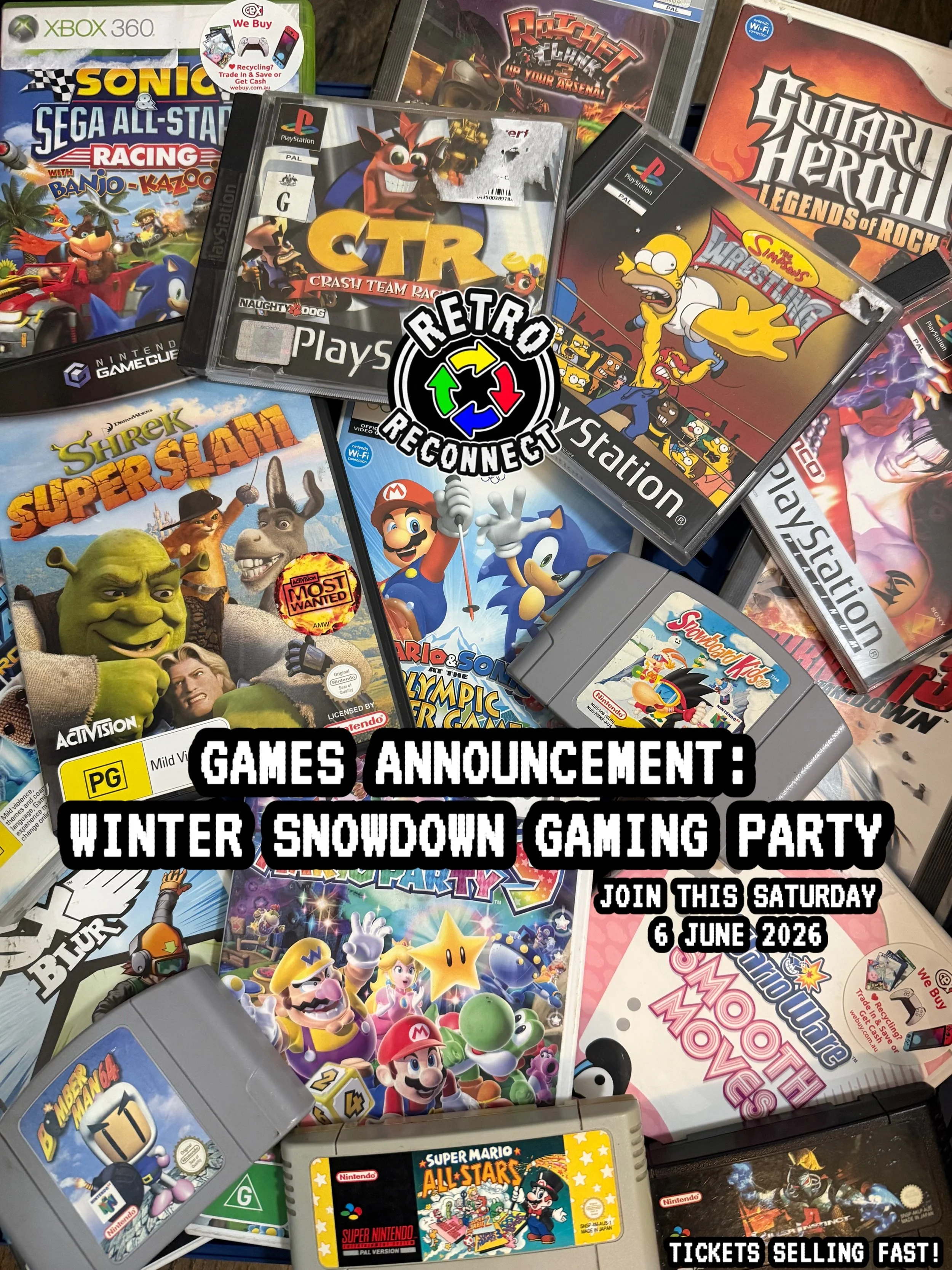 Winter Snowdown is Ice Cold ❄️😤👌 These Titles will make an appearance this Saturday 6 June 2026 at the Gaming Party 🔥Join our community - meet new gamer friends, enjoy dinner &amp; a complimentary drink w us as we warm up 🥶 Sign up today! 

Ticke