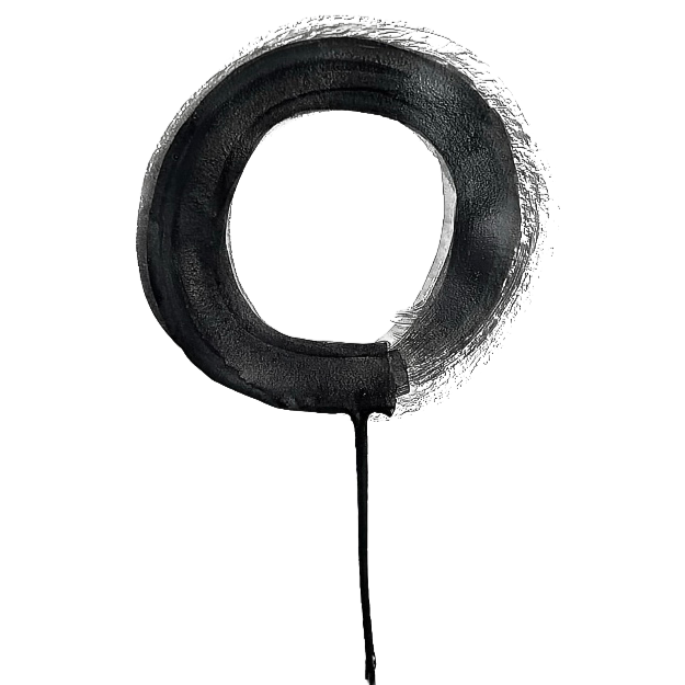 Close-up of a black adhesive tape roll with some tape unwound.