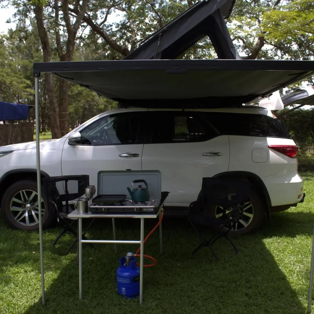 The SUV PACKAGE will fit Toyota Fortuner, Prado, and Landcruiser 200 &amp; 300.
Included in the SUV PACKAGE is:
&bull; @the_roofpod comfy pod roof-top tent on Thule bars
&bull; @the_roofpod 2.2m Awning
&bull; @the_roofpod Changing Cubicle
&bull; @the