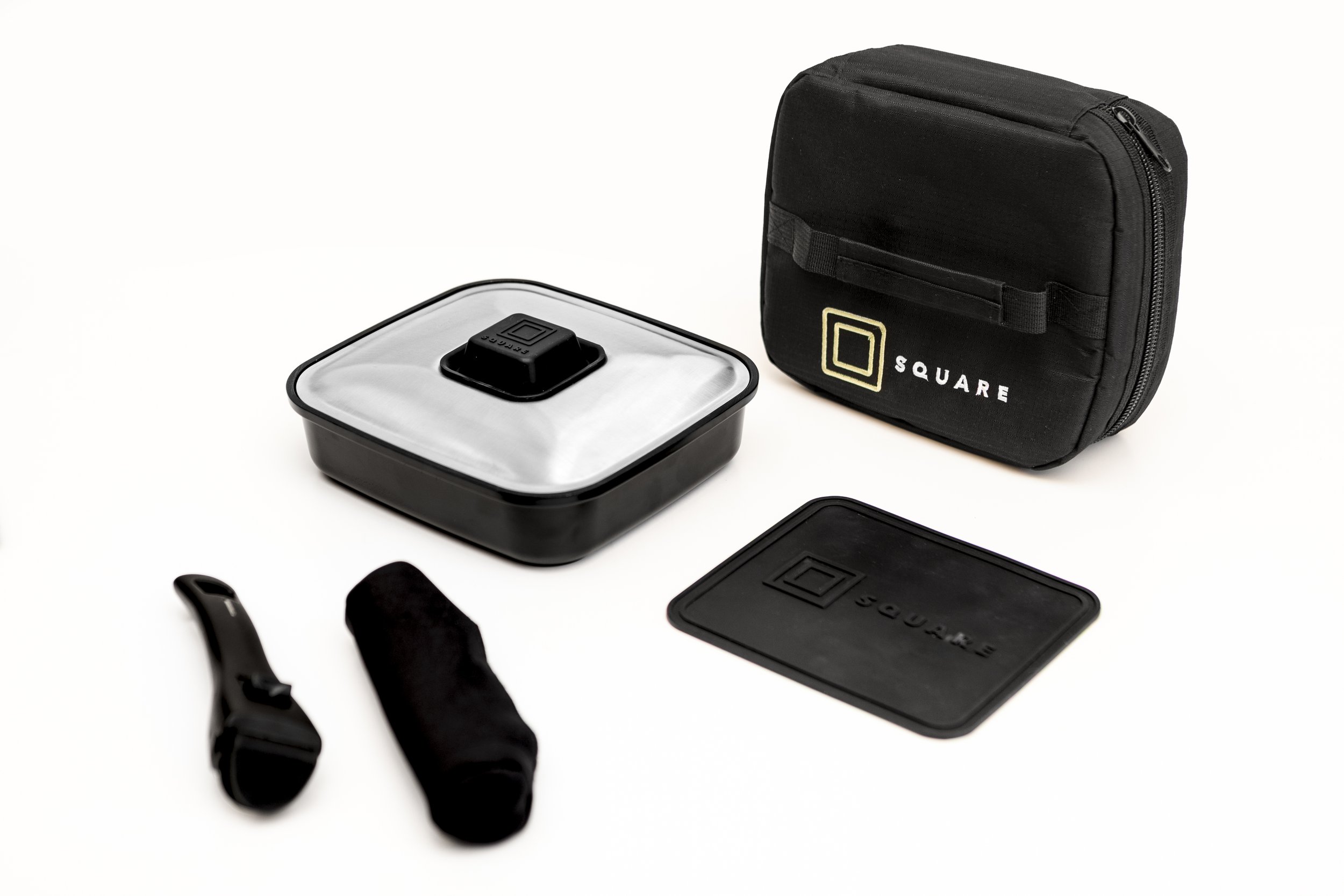 Square Cookware Frypan, Detachable Handle and Silicon Mat