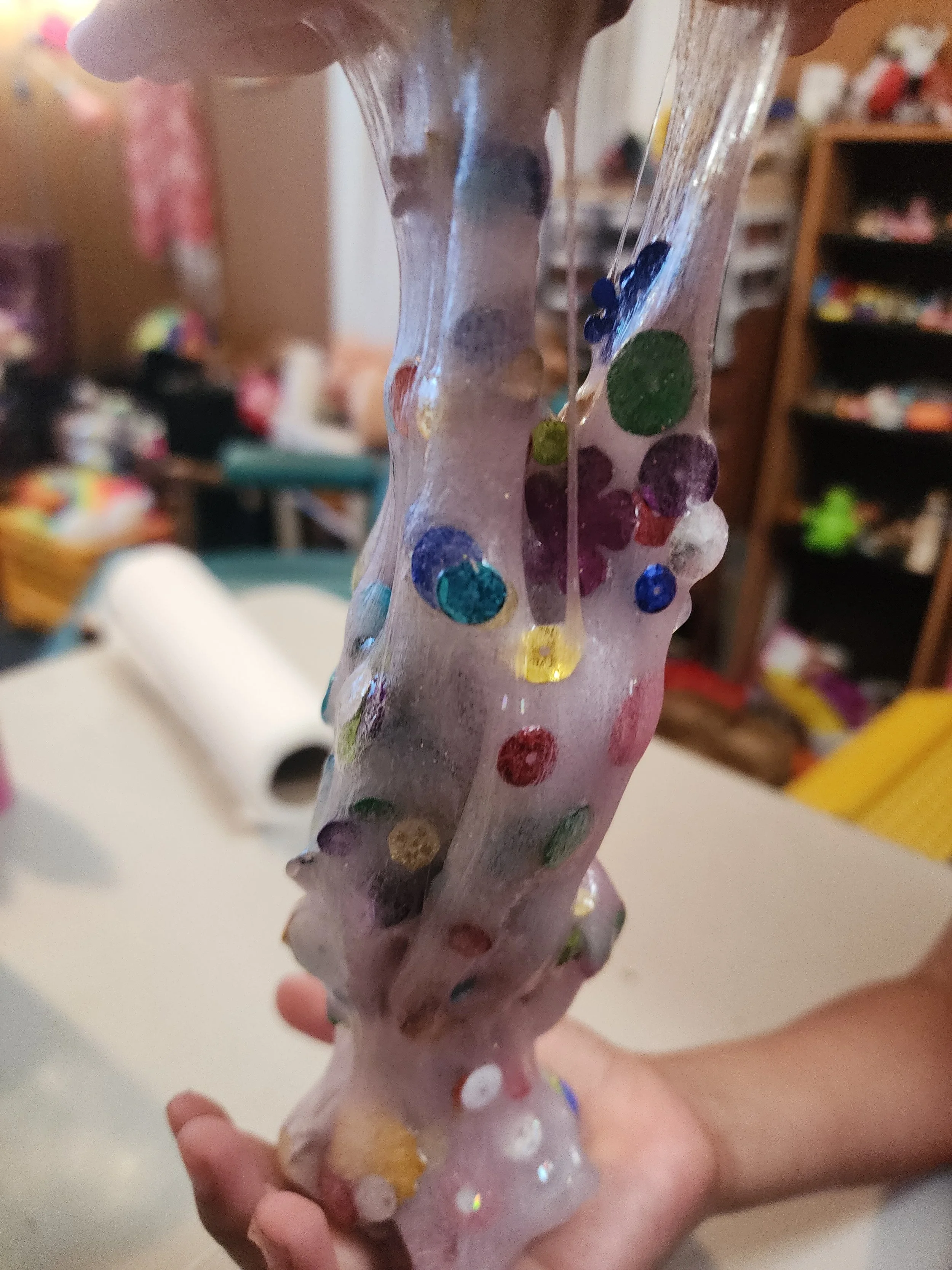Colorful slime for bilingual child and teen therapy in Harrisnoburg VA