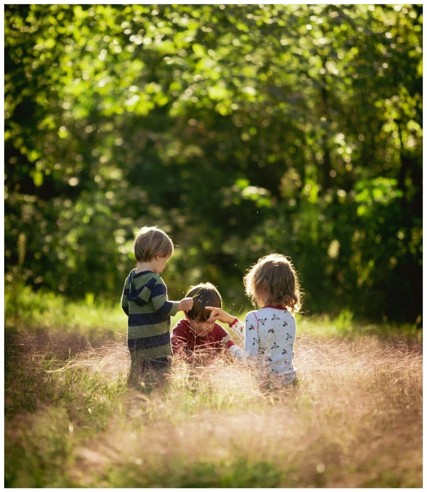 Play-based therapy for children in the forest