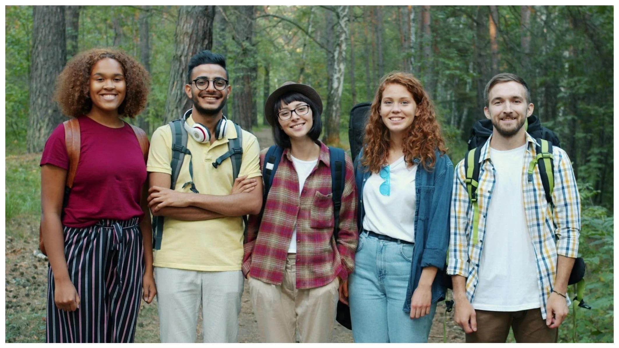 Inclusive group of friends benefitting from mental health support