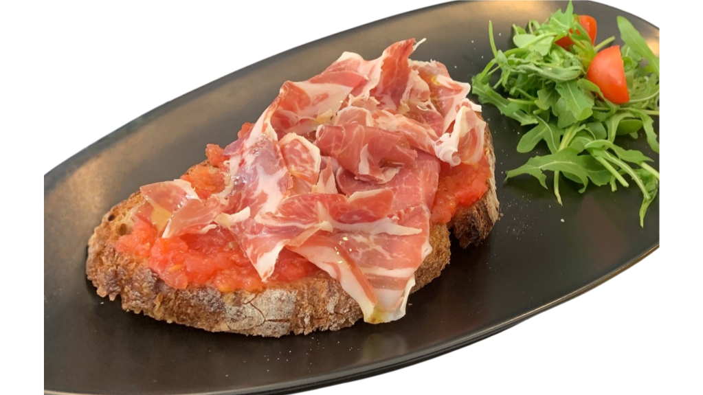 tosta de jamon y tomate