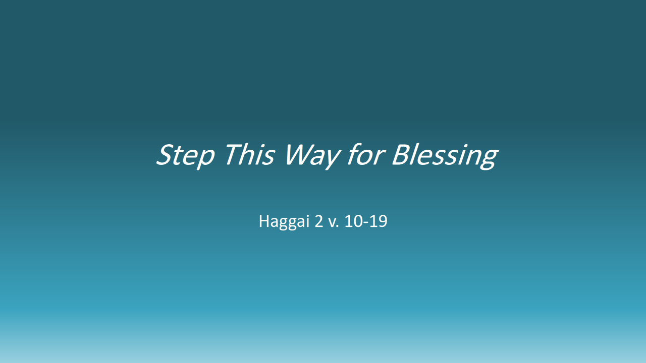 Step this Way for Blessing