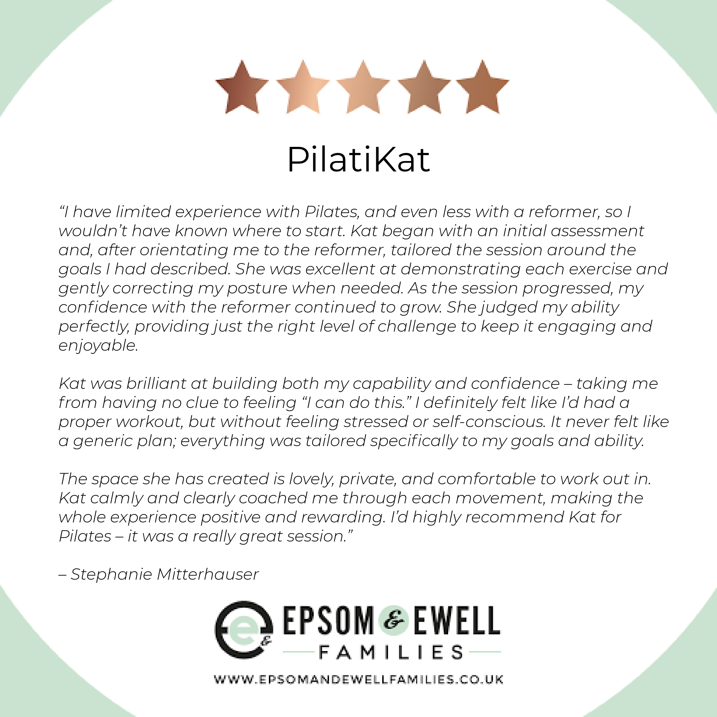 Client review of PilatiKat